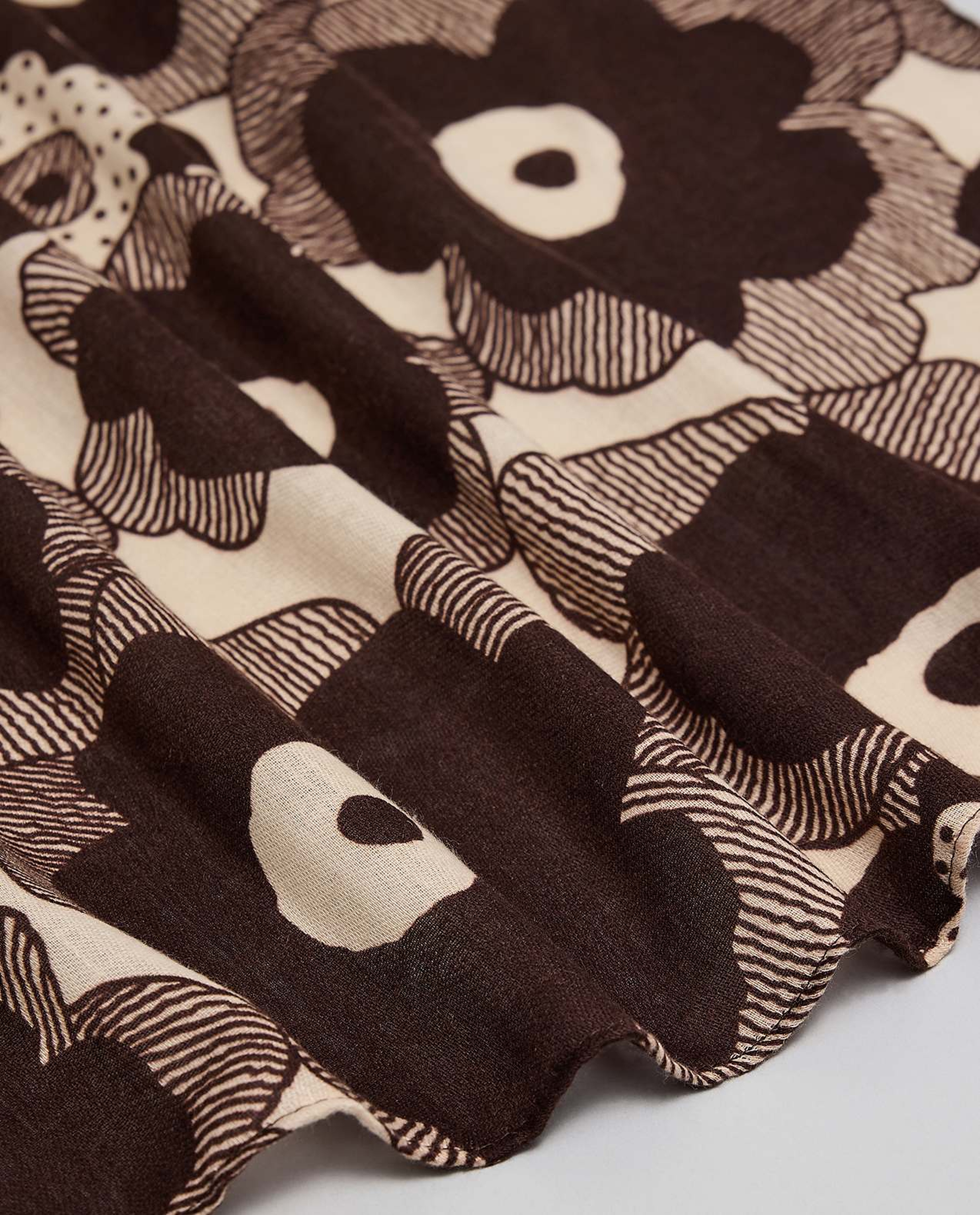 Patterned Tasseled Scarf