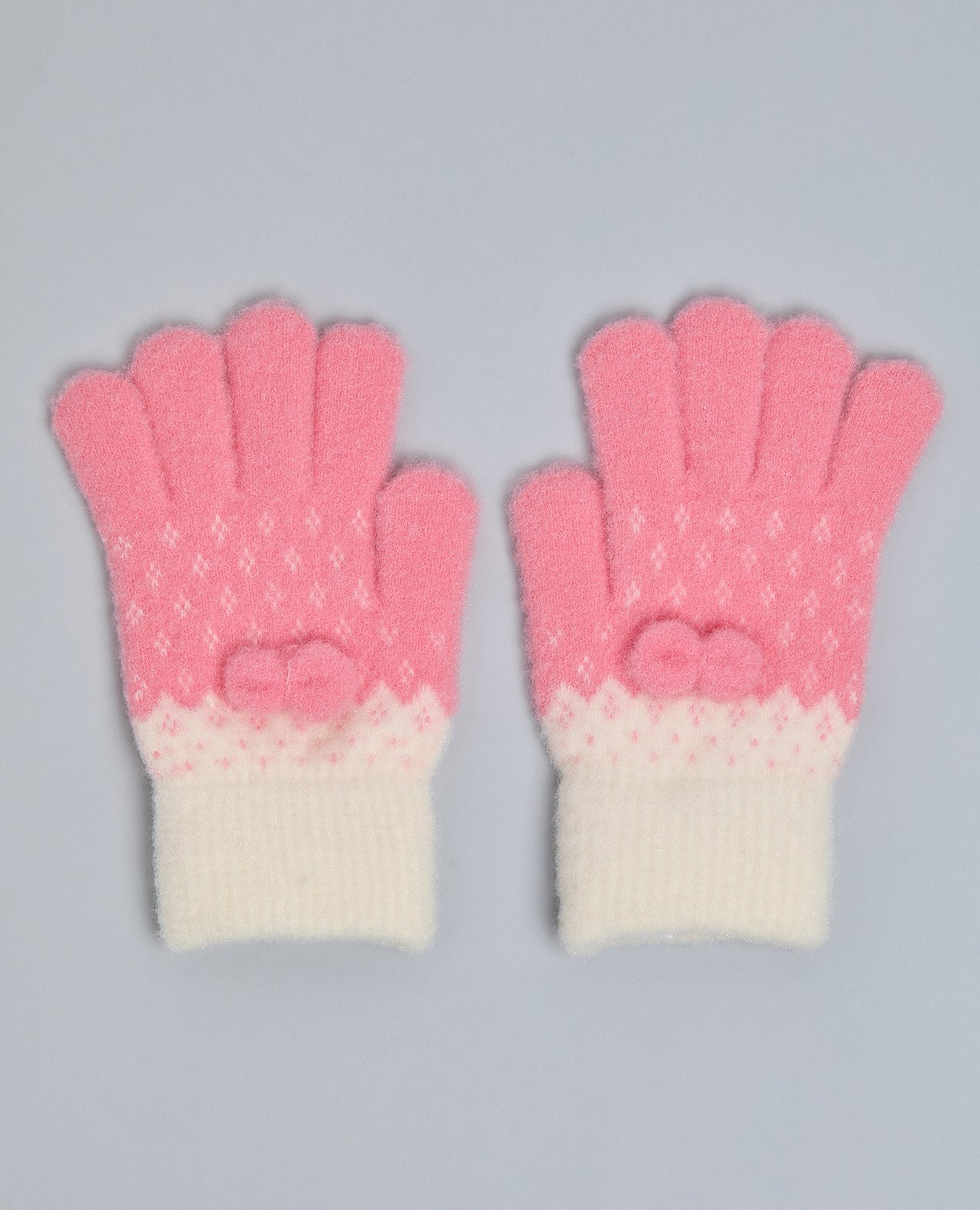 Color Block Knitted Gloves