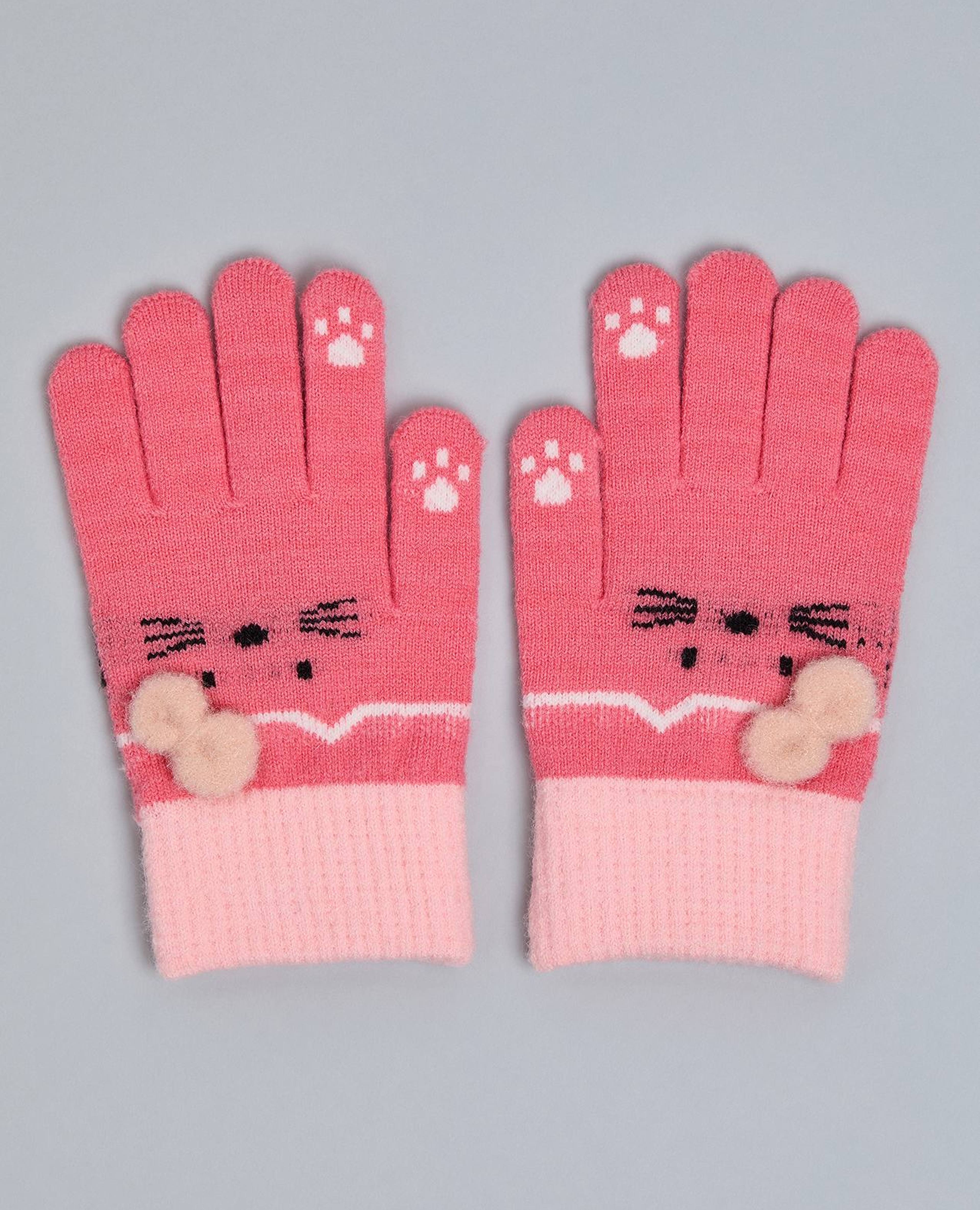 Patterned Knitted Gloves
