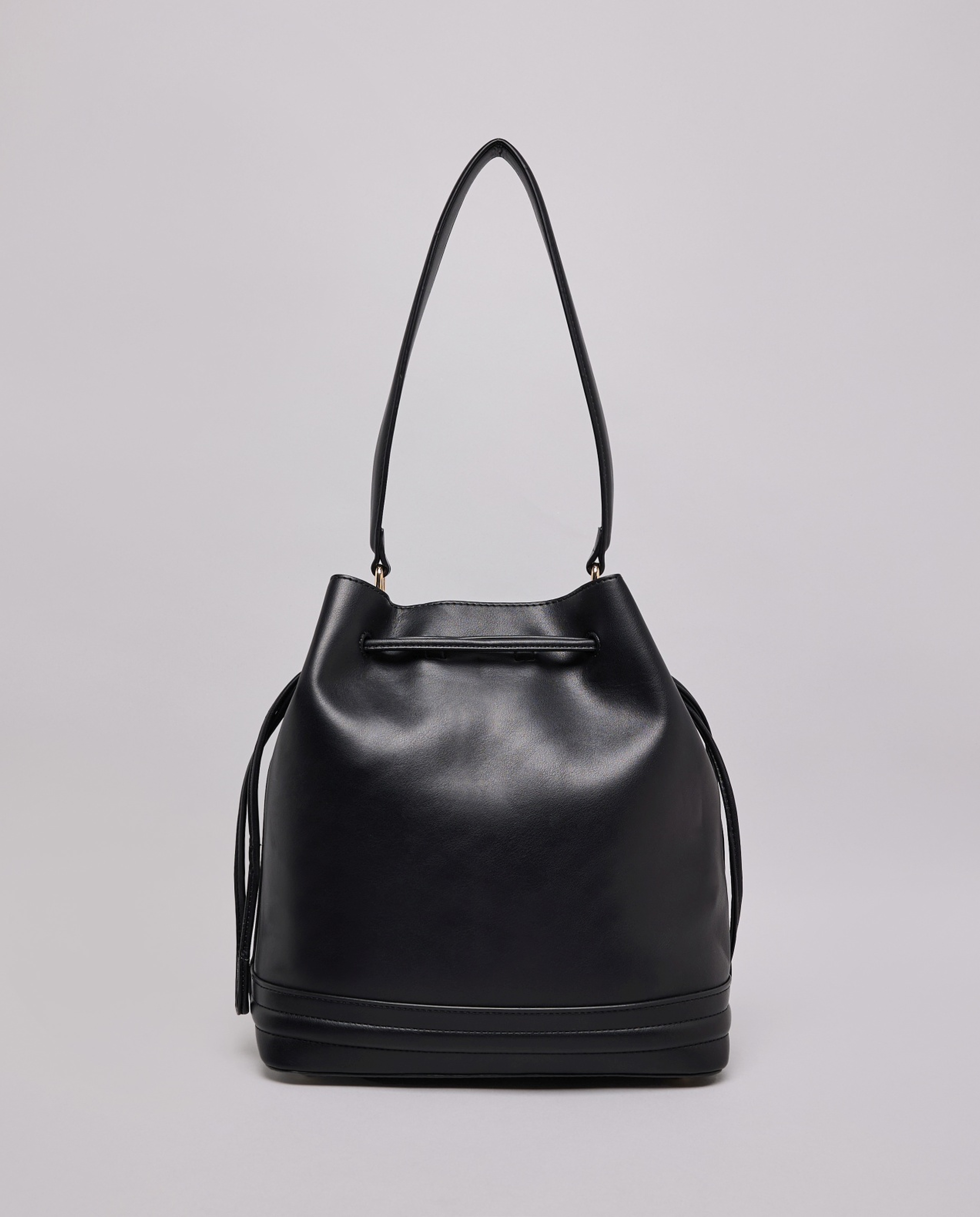 Solid Bucket Bag with Pouch