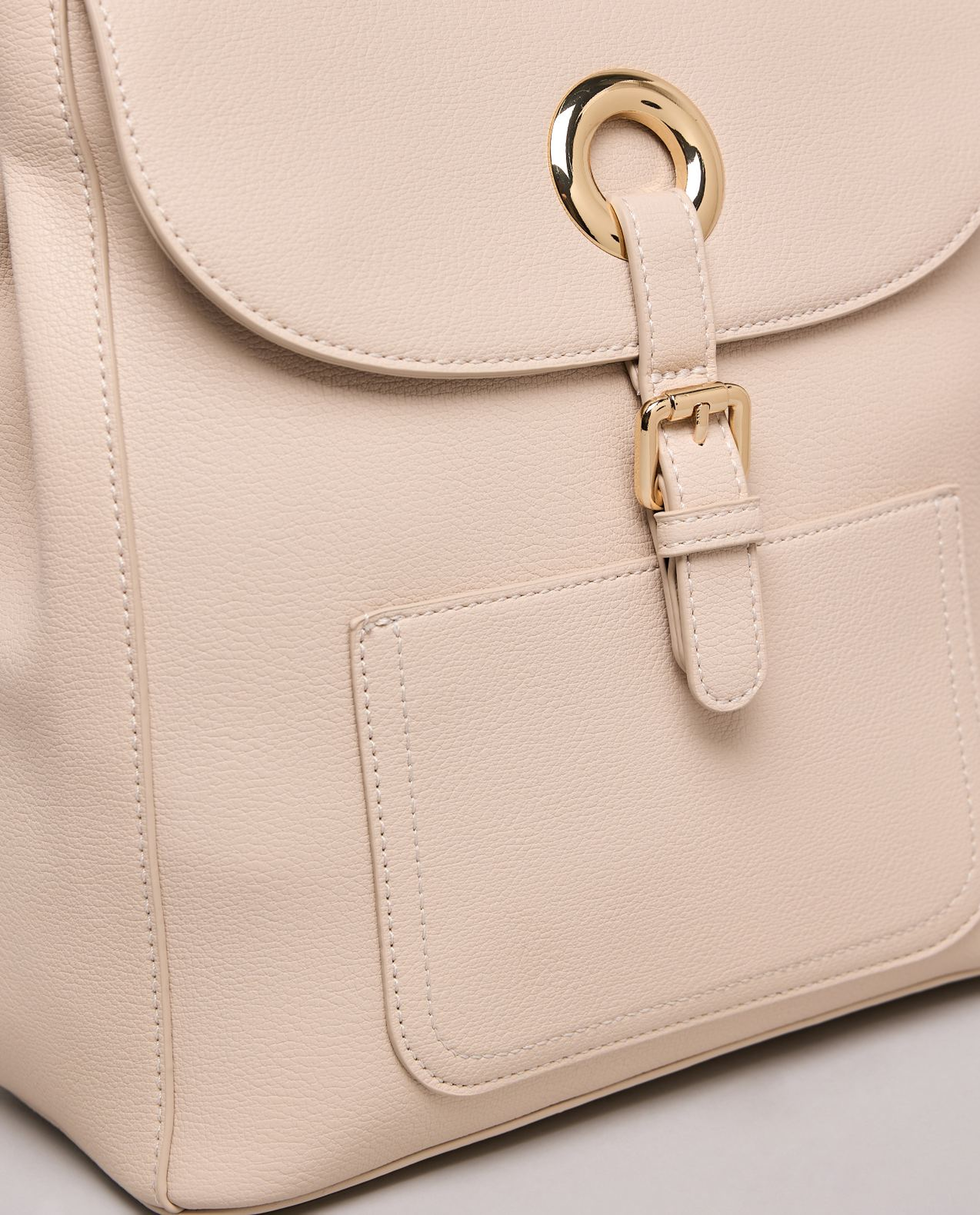 Textured Flap Backpack