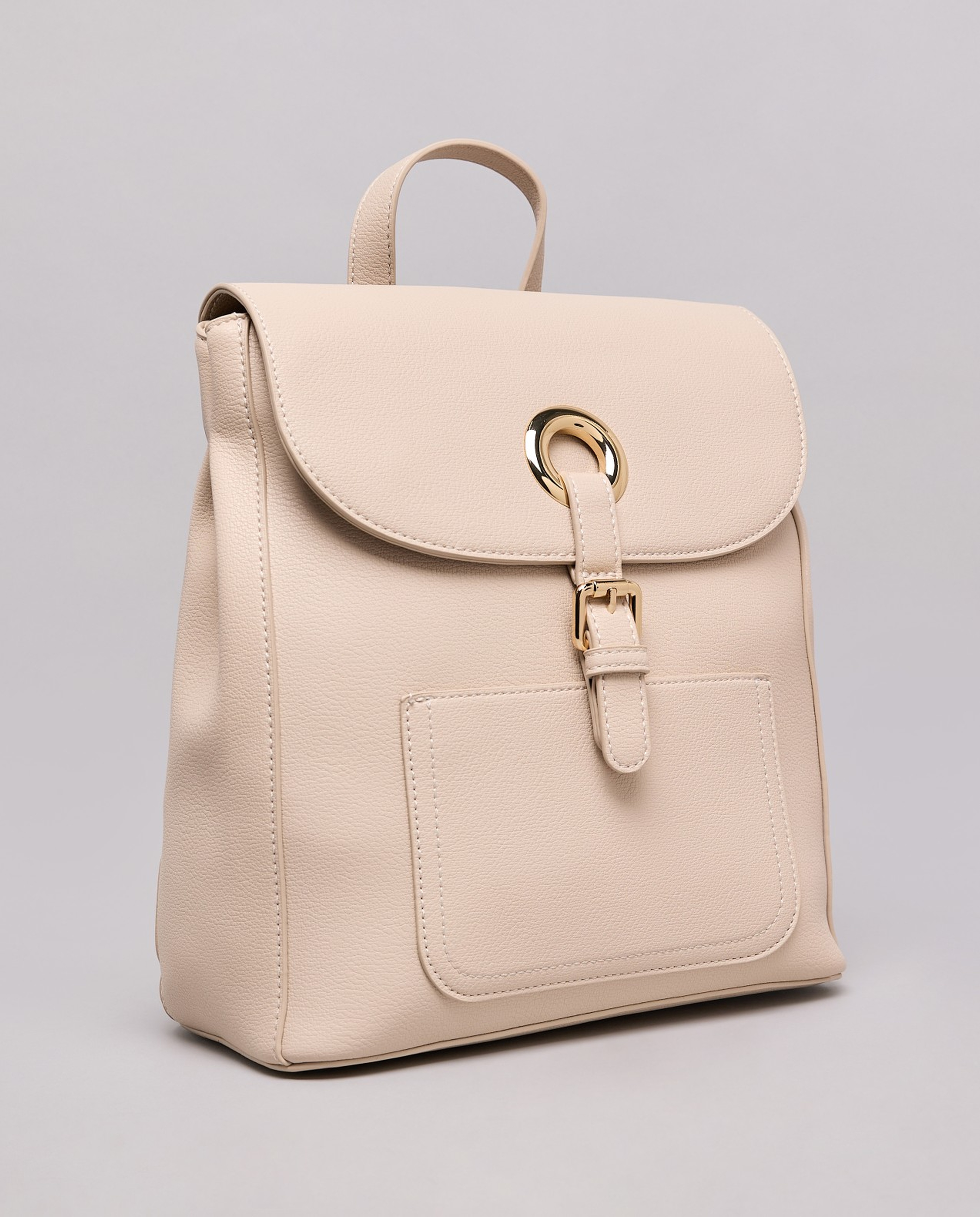 Textured Flap Backpack