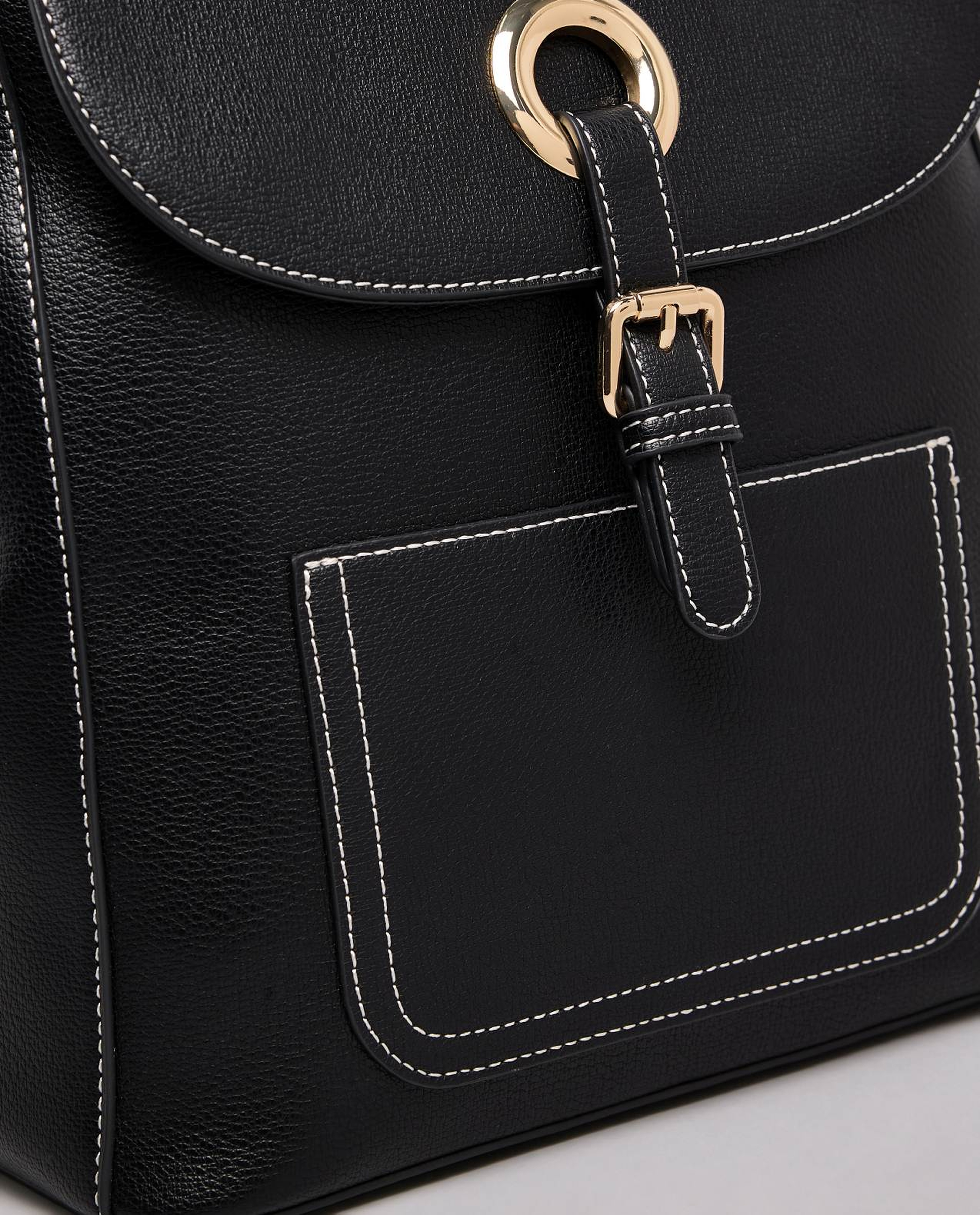 Textured Flap Backpack