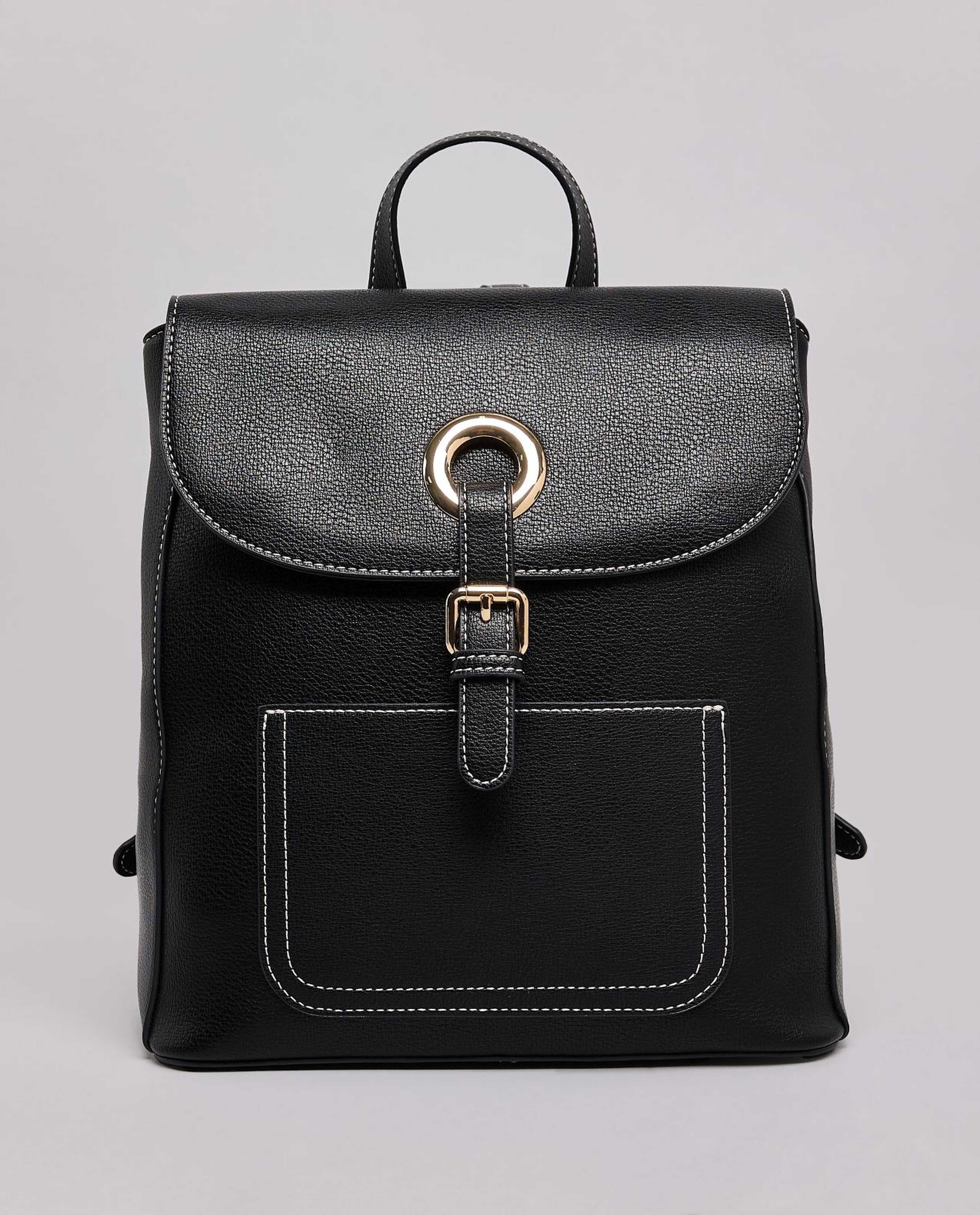 Textured Flap Backpack