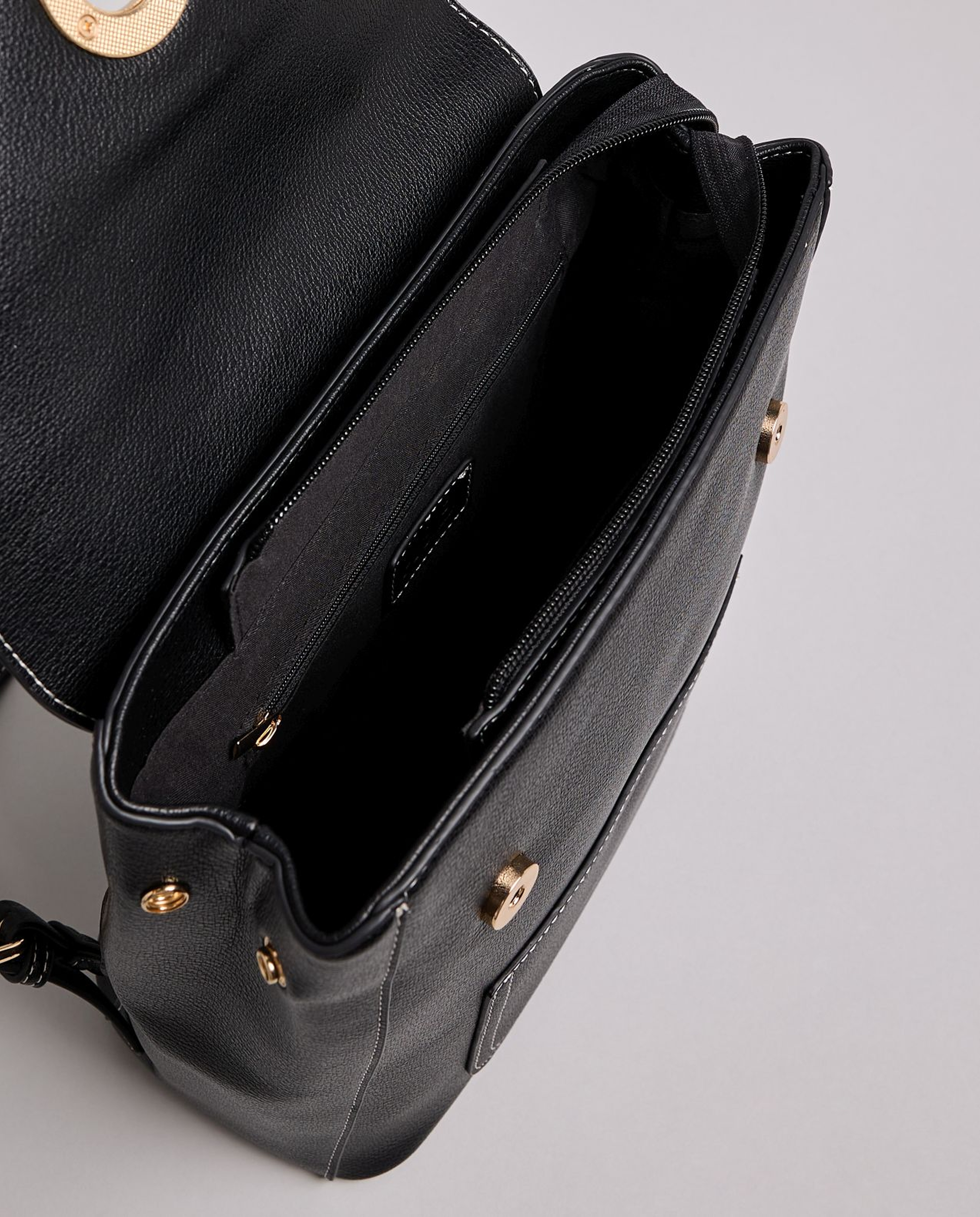 Textured Flap Backpack