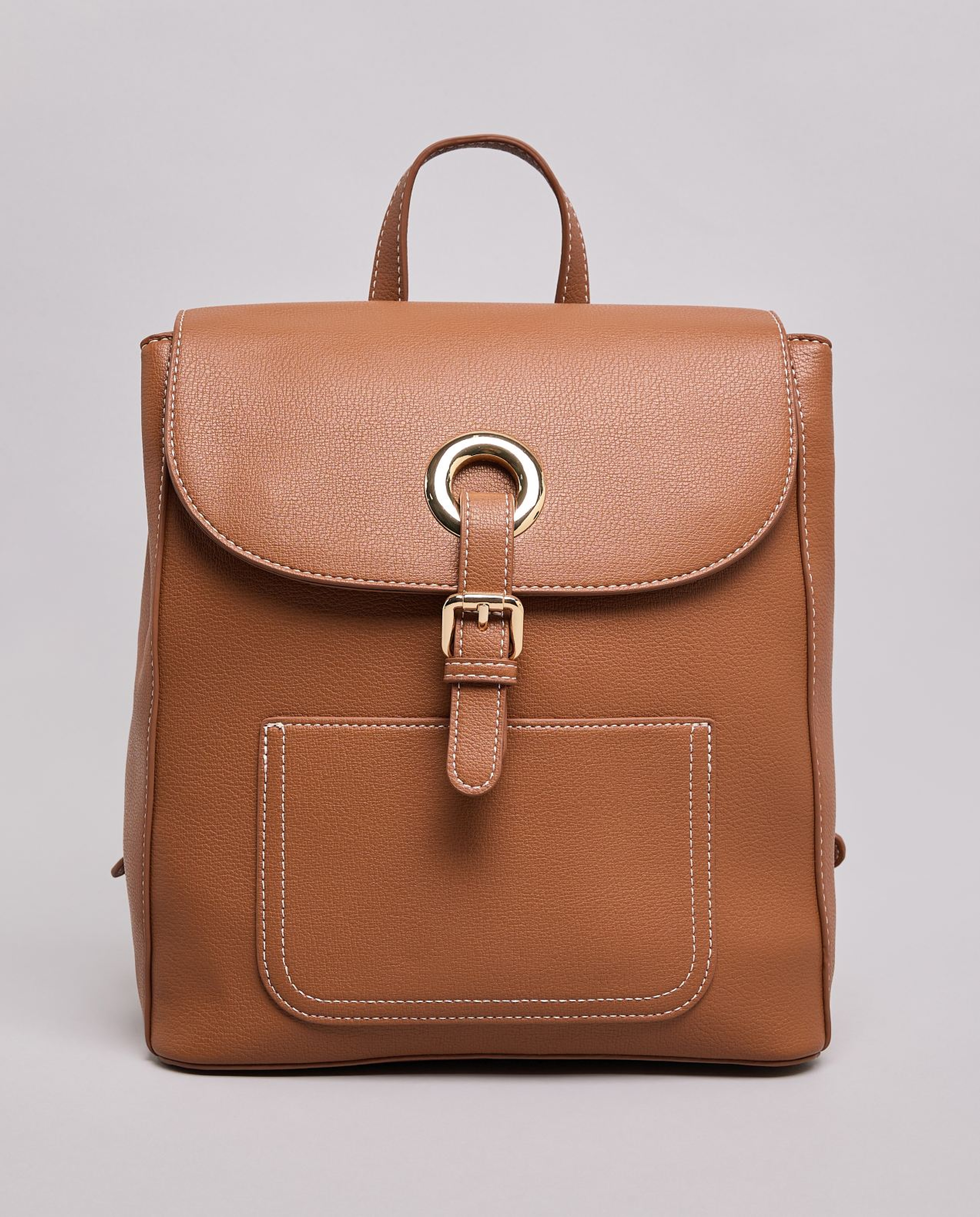 Textured Flap Backpack