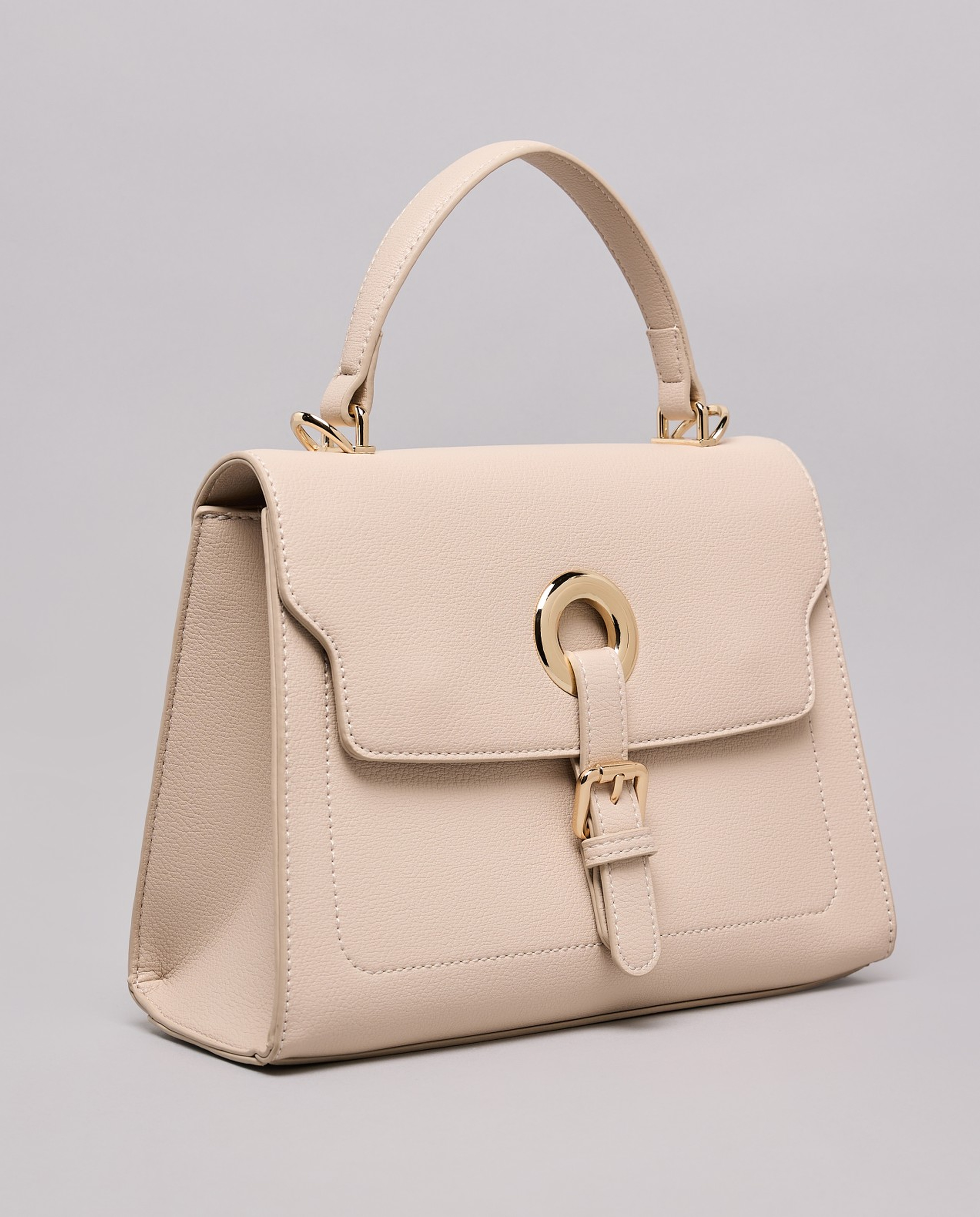 Solid Top Handle Bag