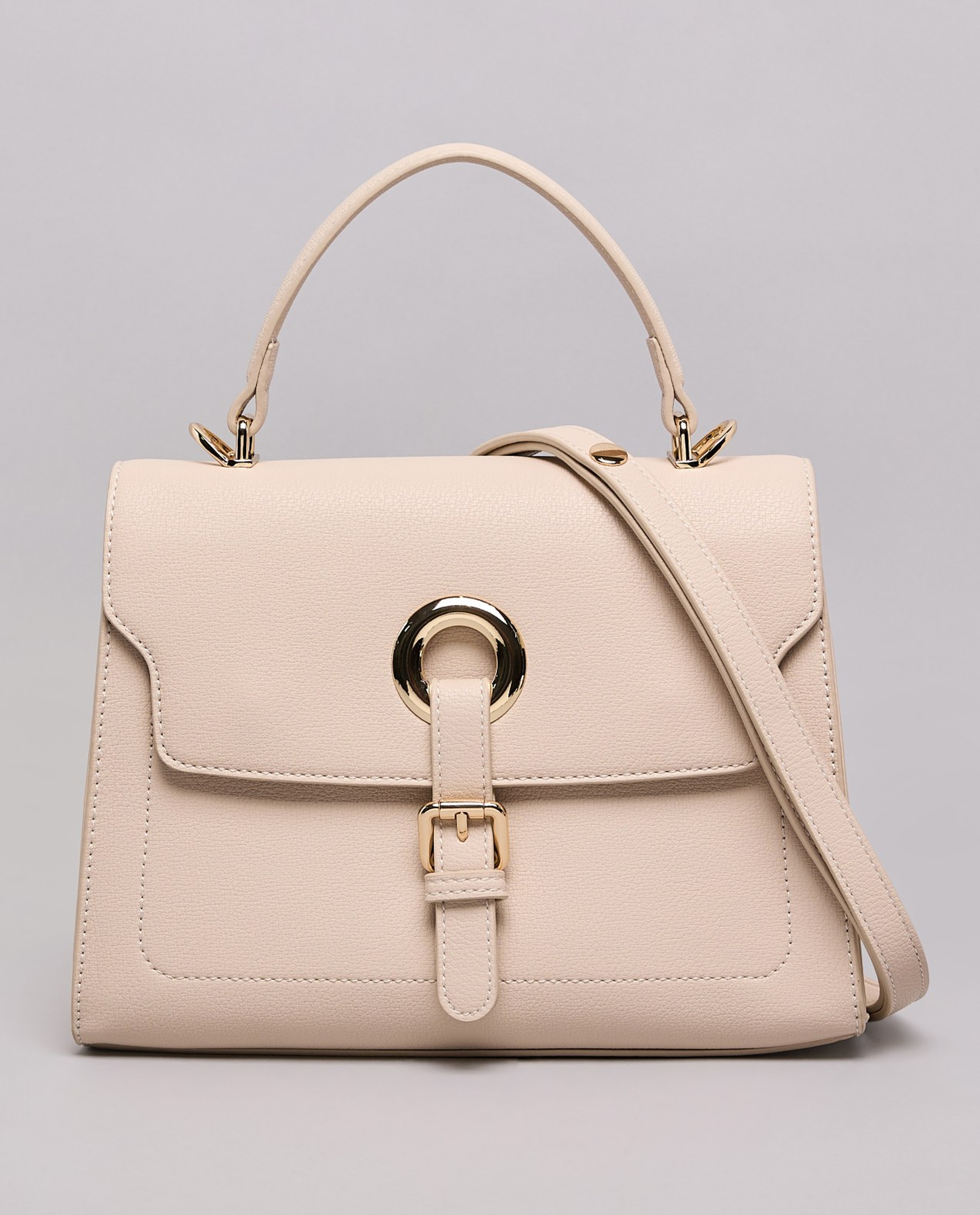 Solid Top Handle Bag