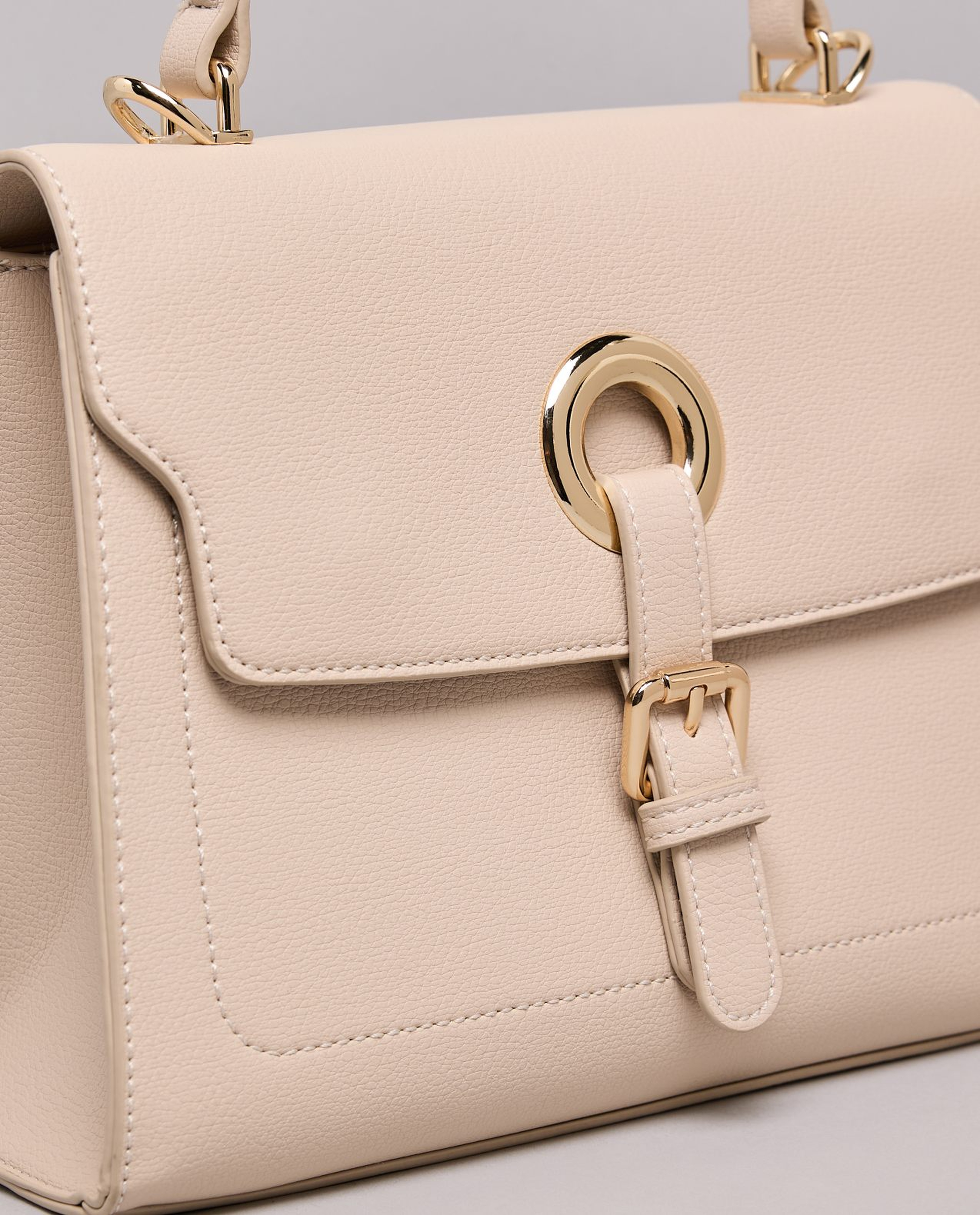 Solid Top Handle Bag