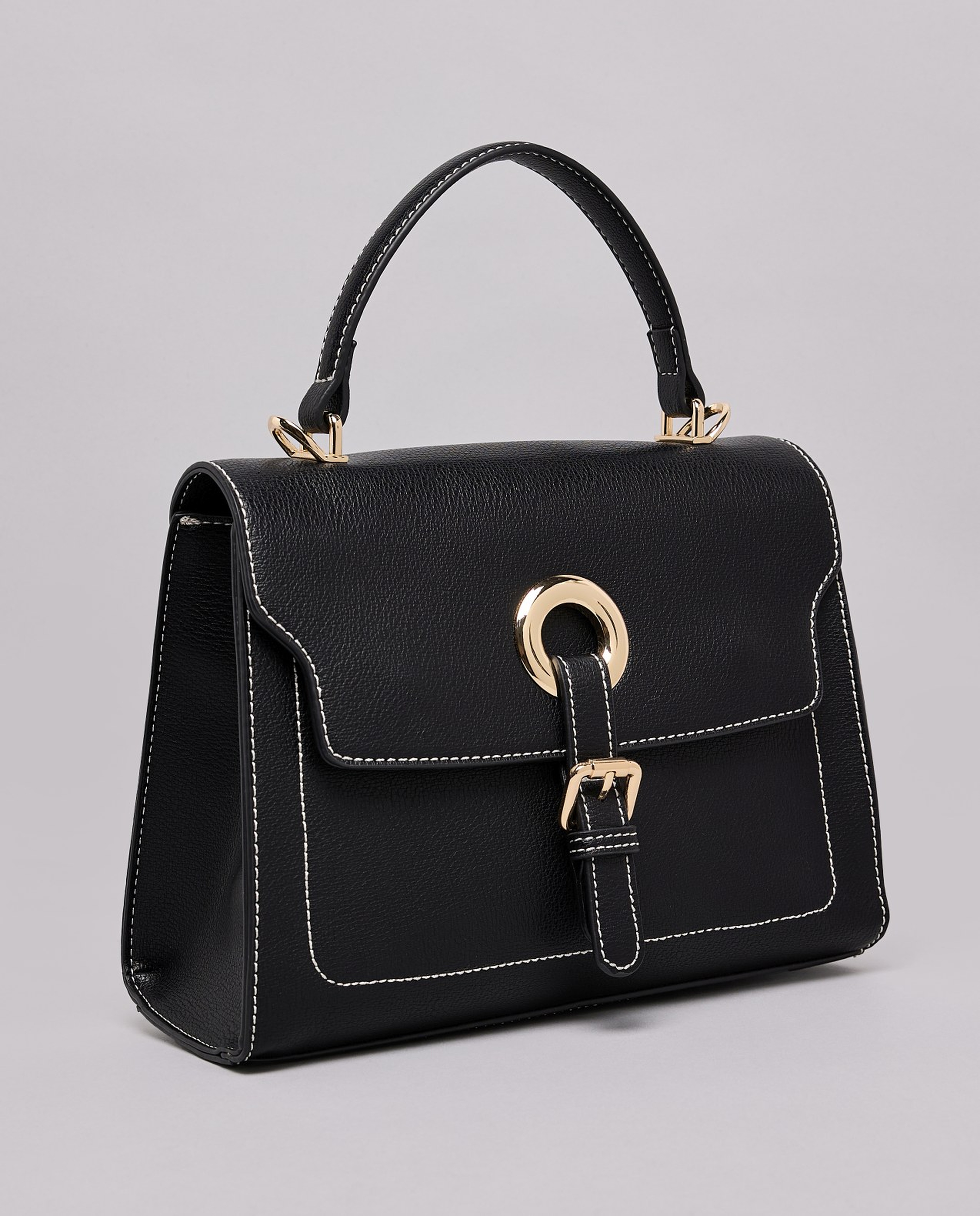 Solid Top Handle Bag