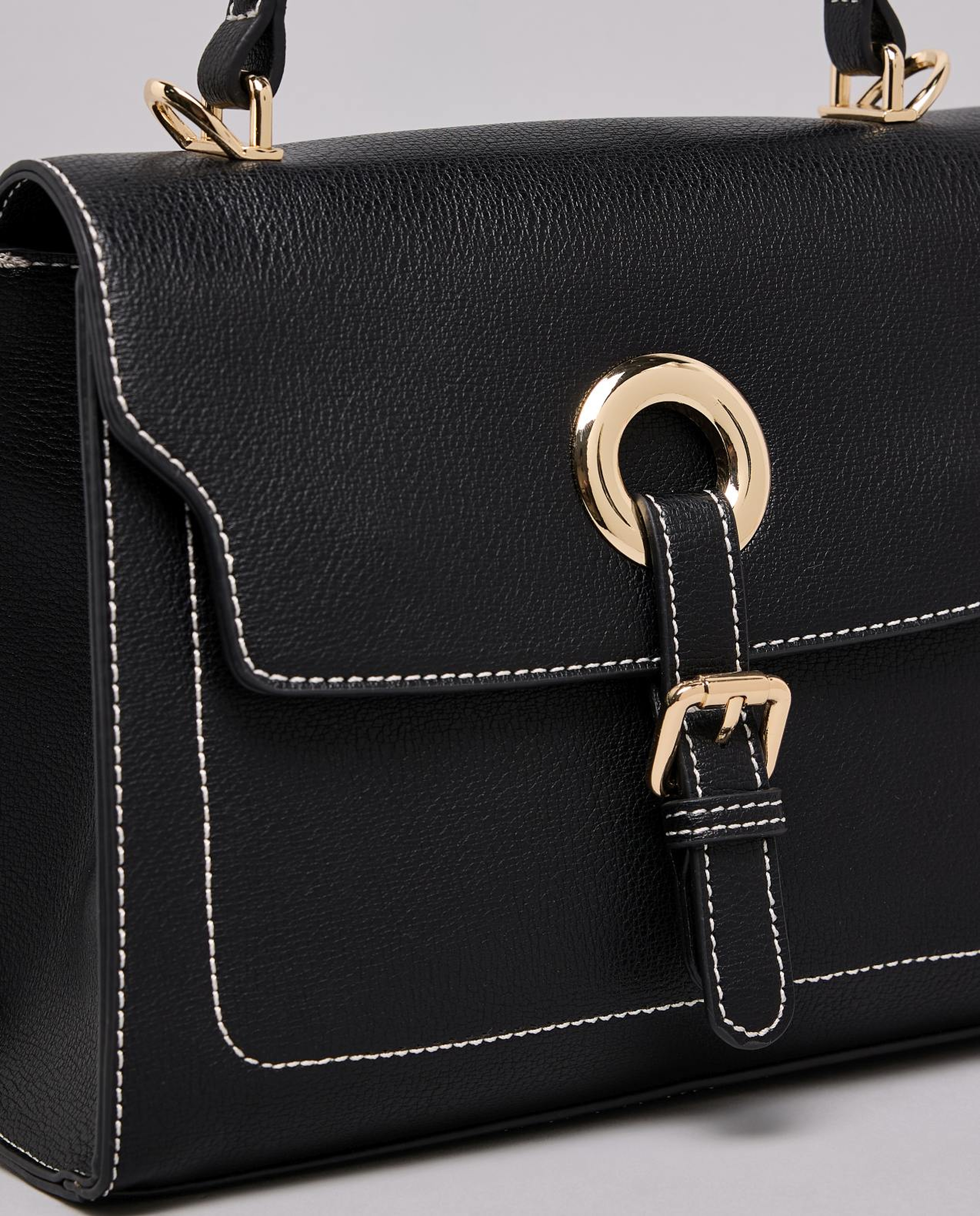 Solid Top Handle Bag