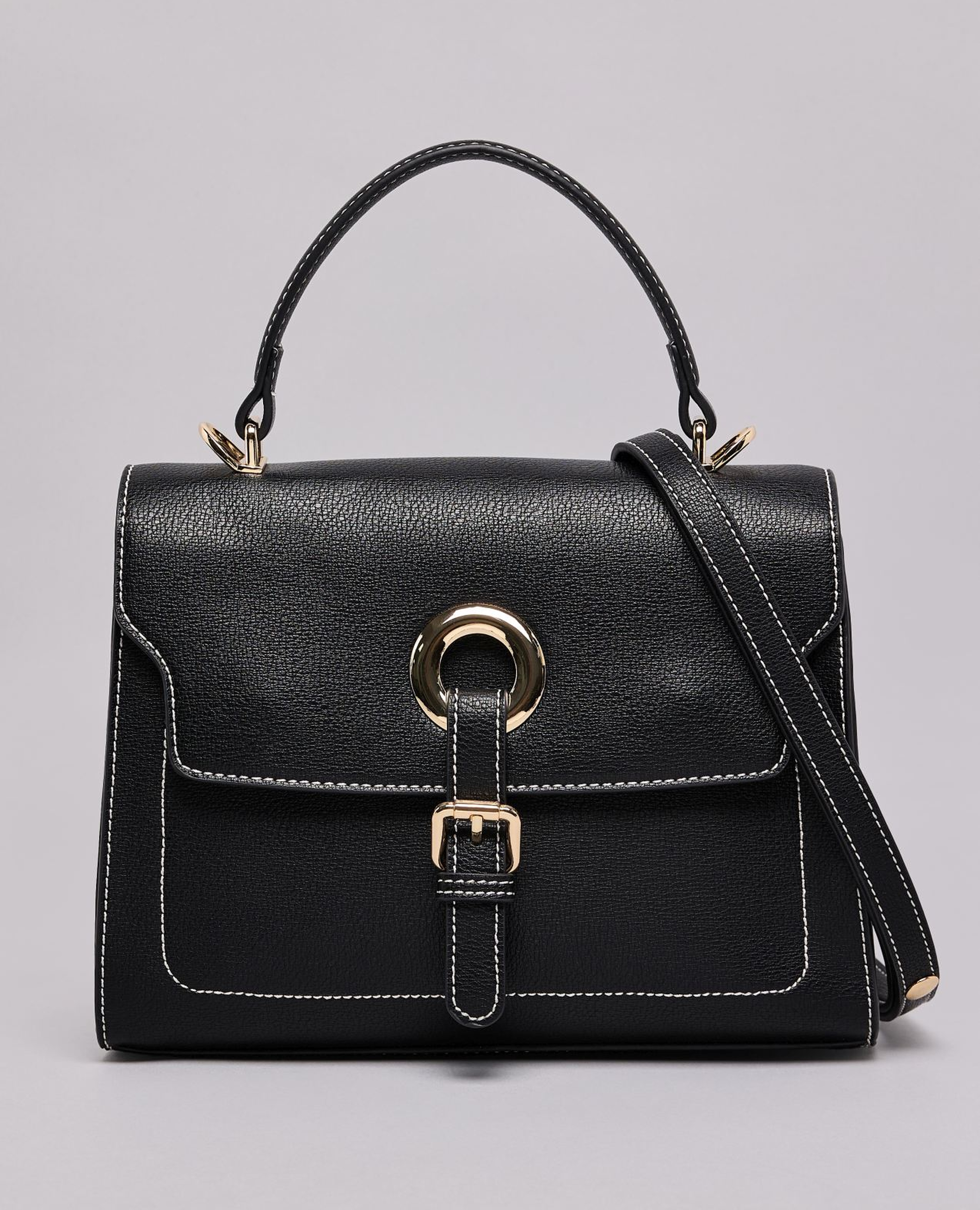 Solid Top Handle Bag