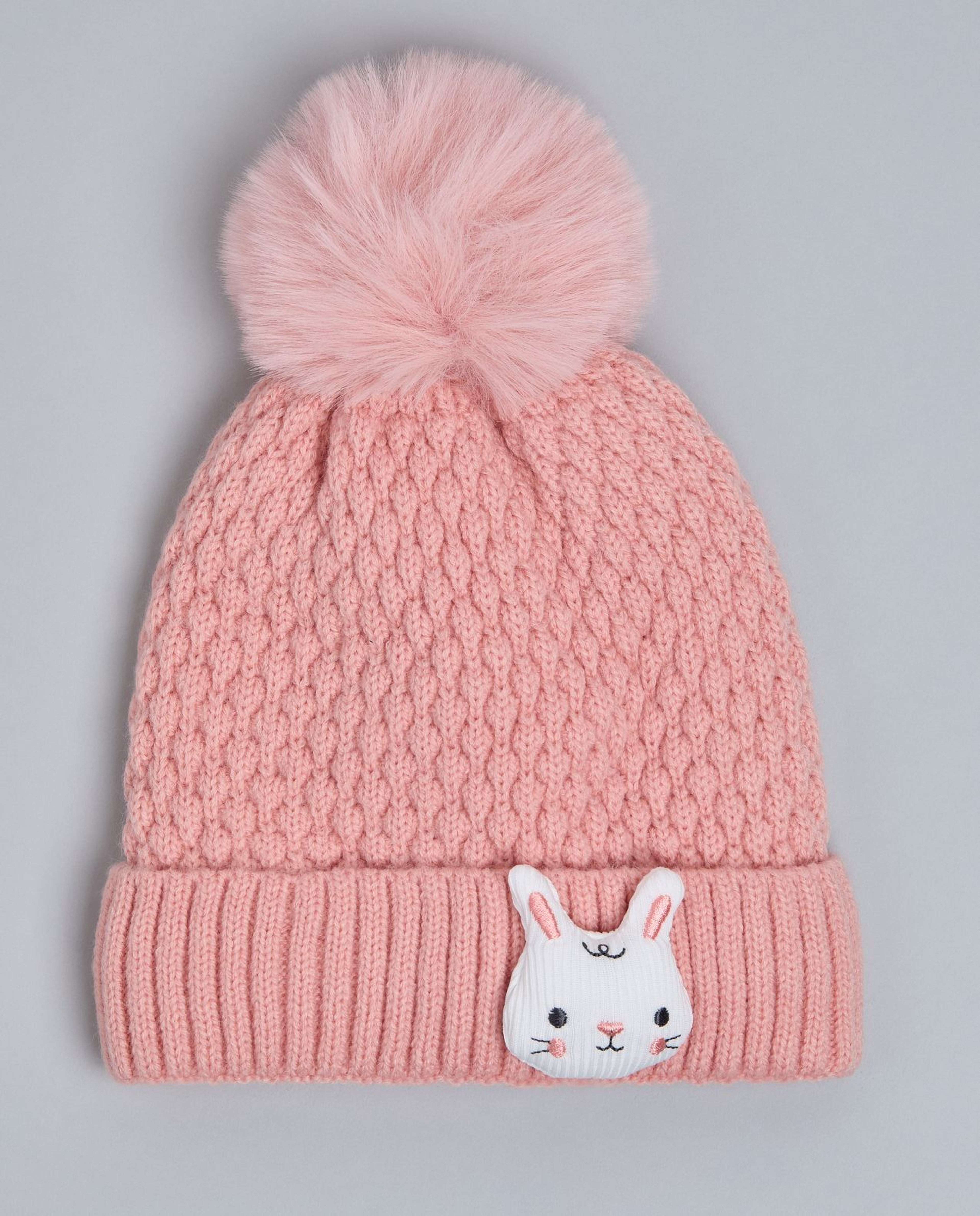 Knitted Beanie with Pom-Pom
