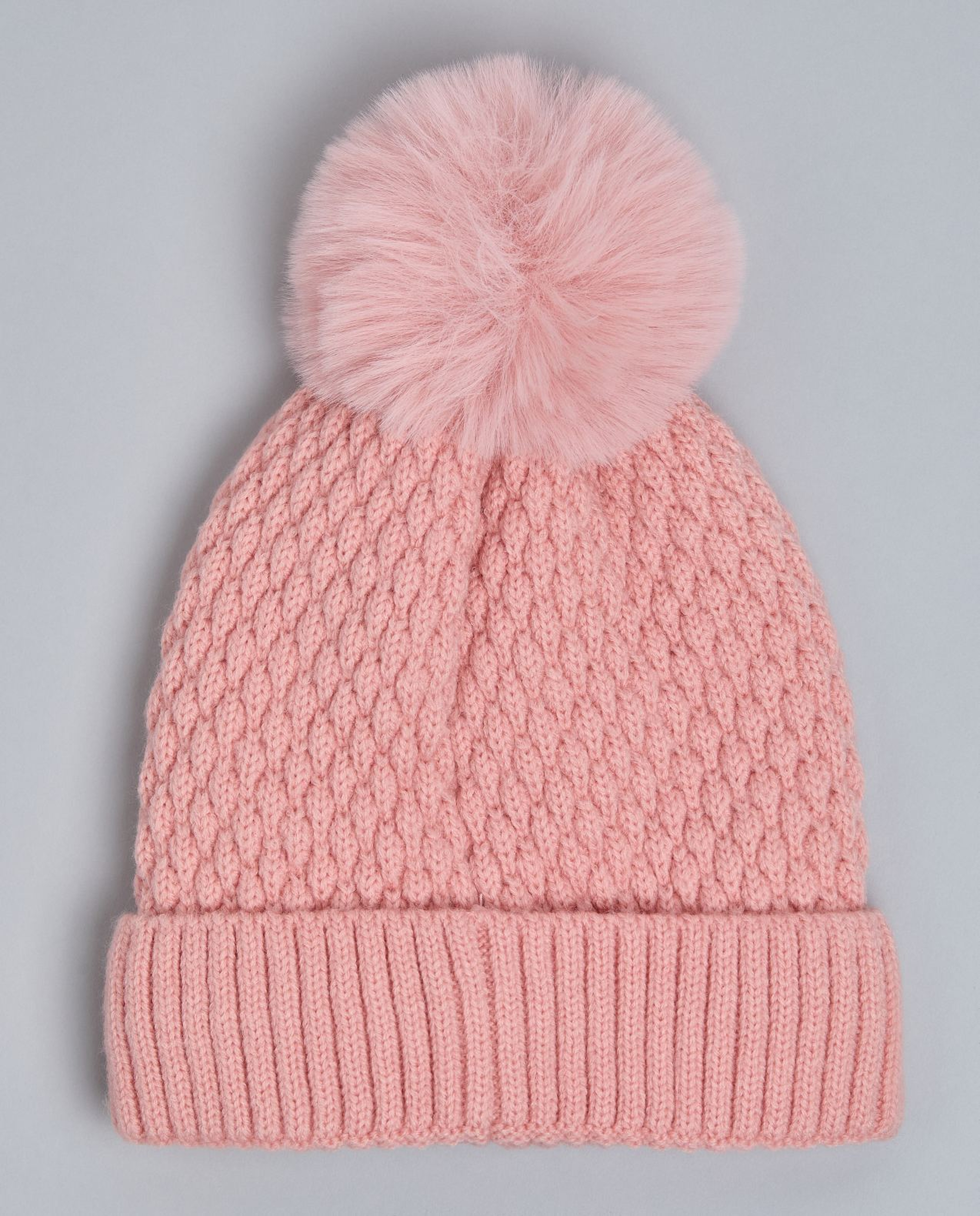 Knitted Beanie with Pom-Pom