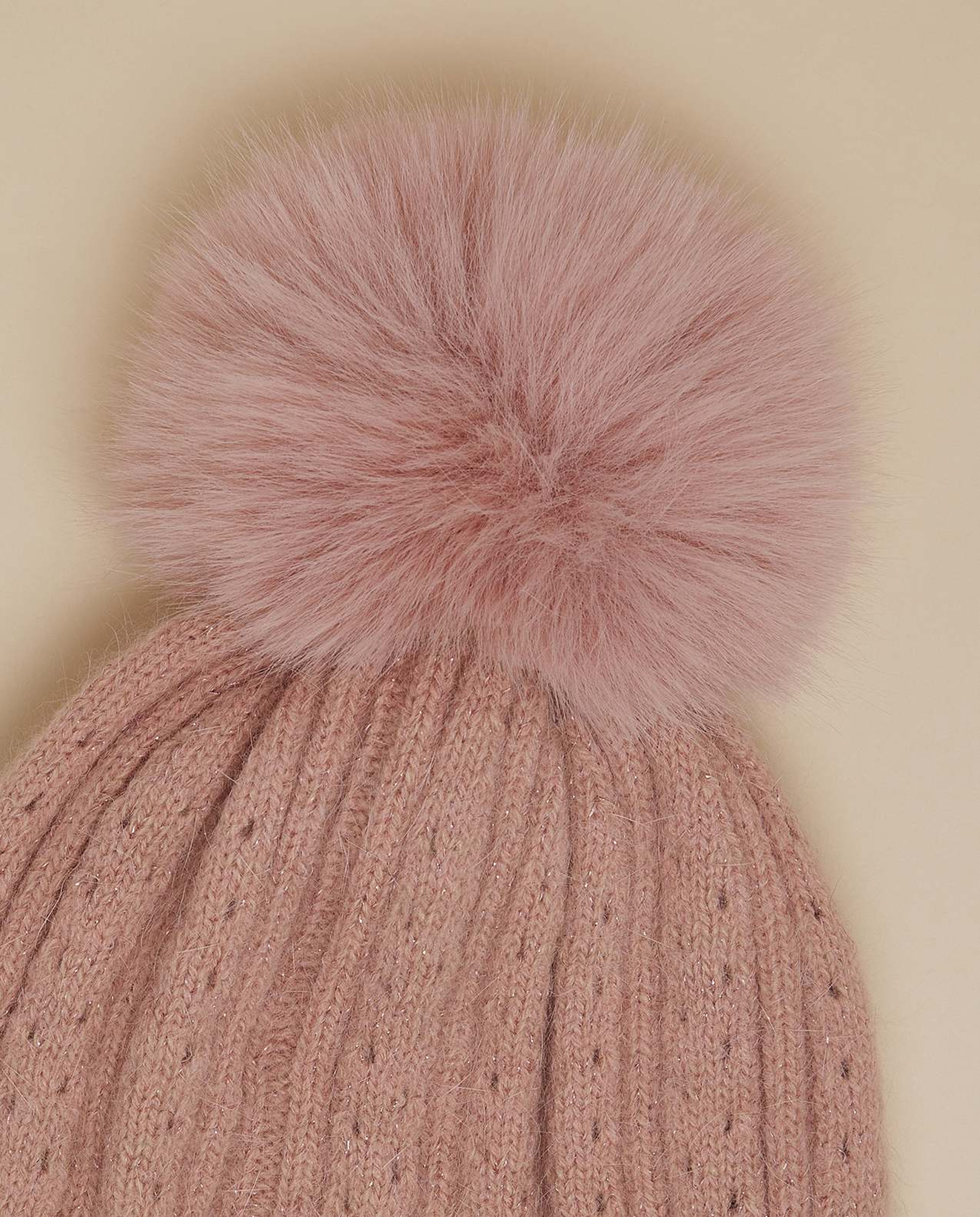 Knitted Beanie with Pom-Pom