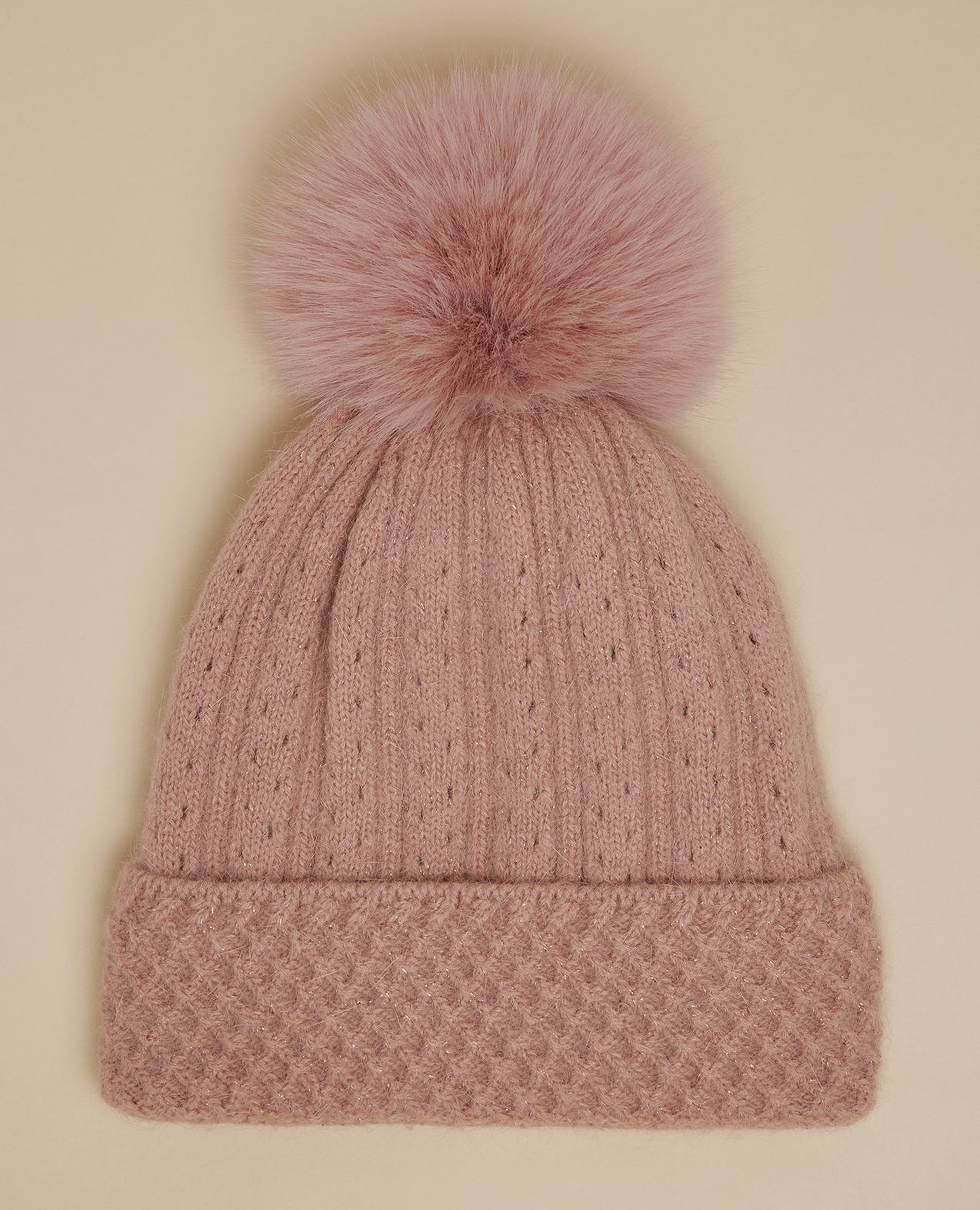 Knitted Beanie with Pom-Pom