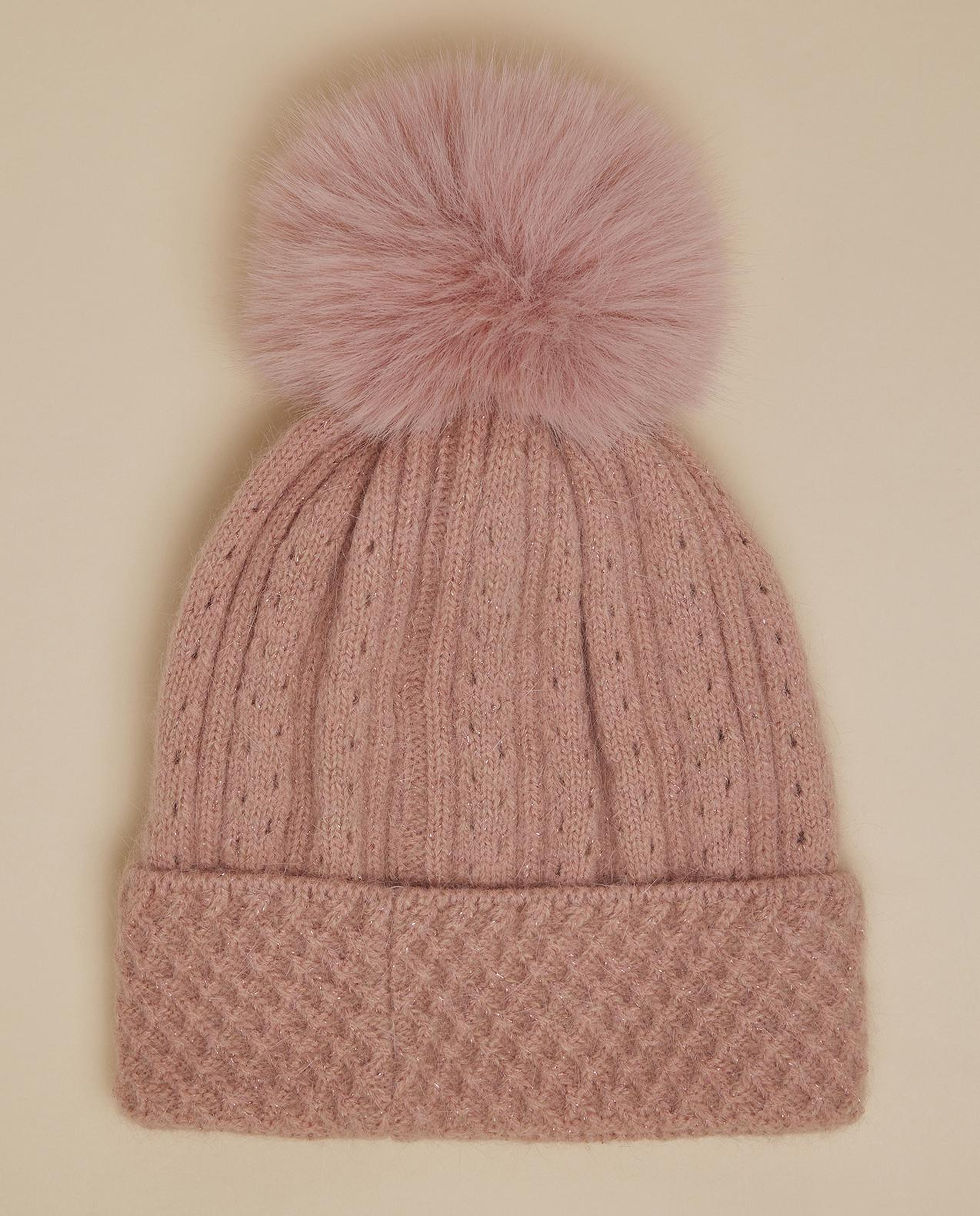 Knitted Beanie with Pom-Pom