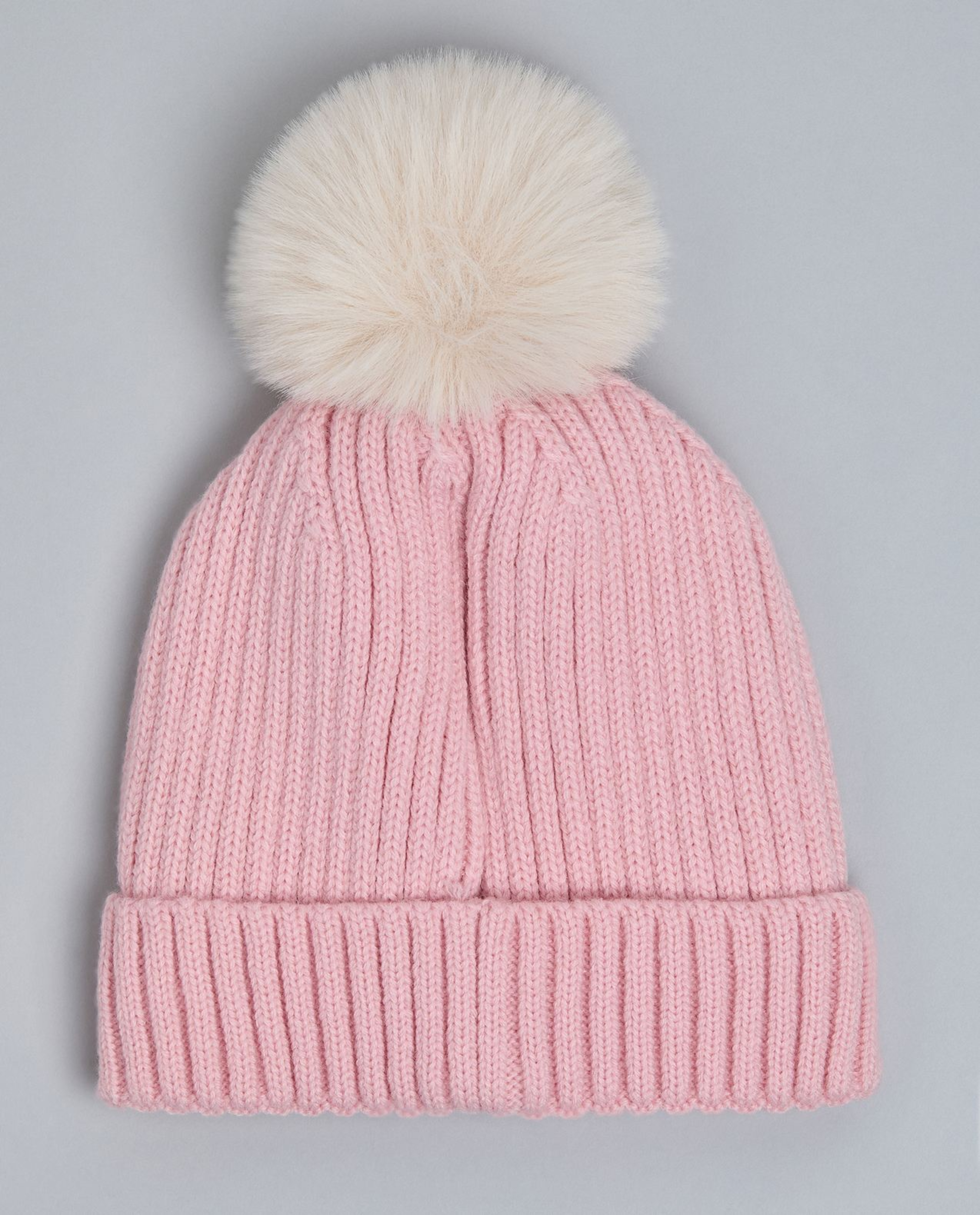 Solid Beanie with Pom-Pom