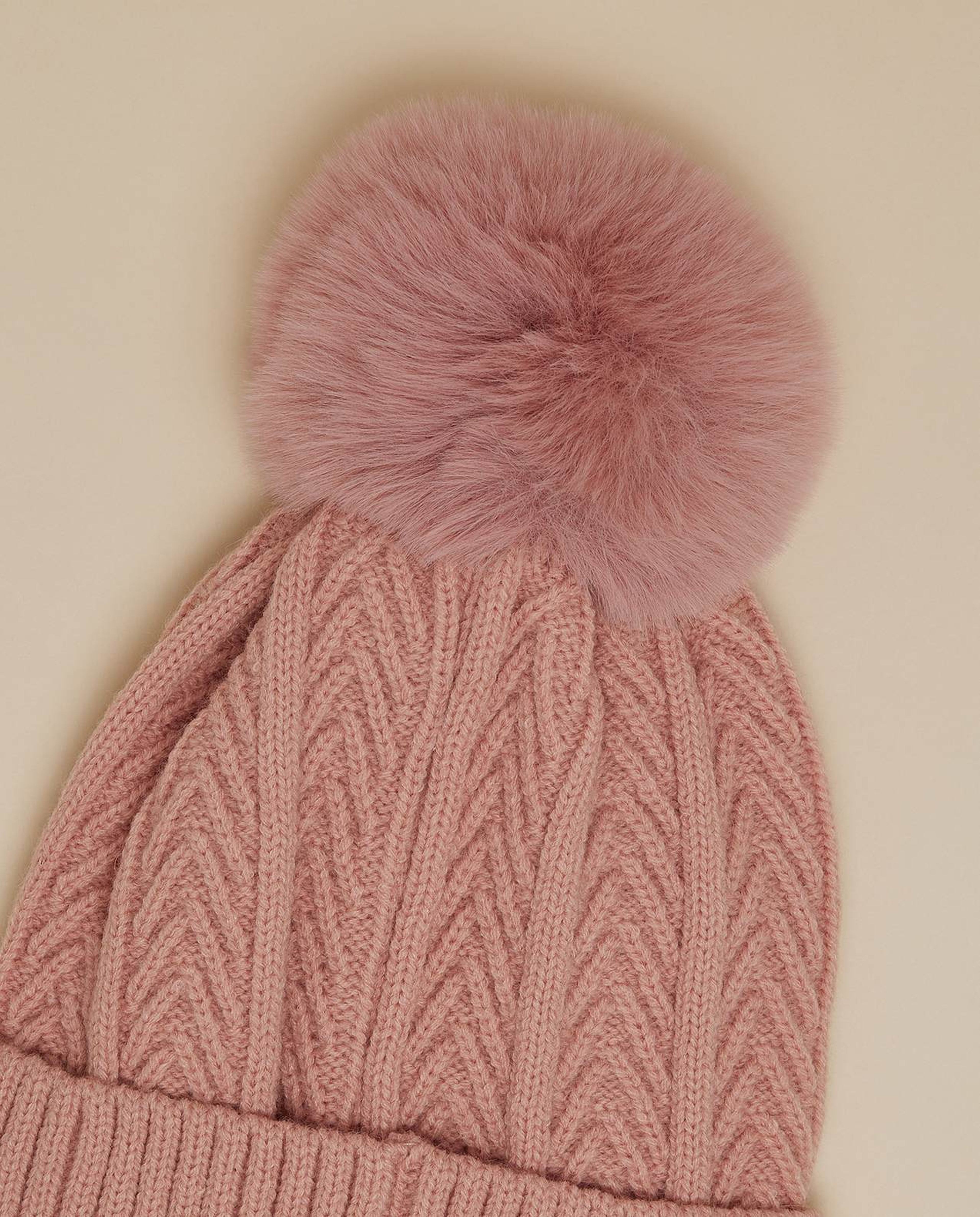 Knitted Beanie with Pom-Pom