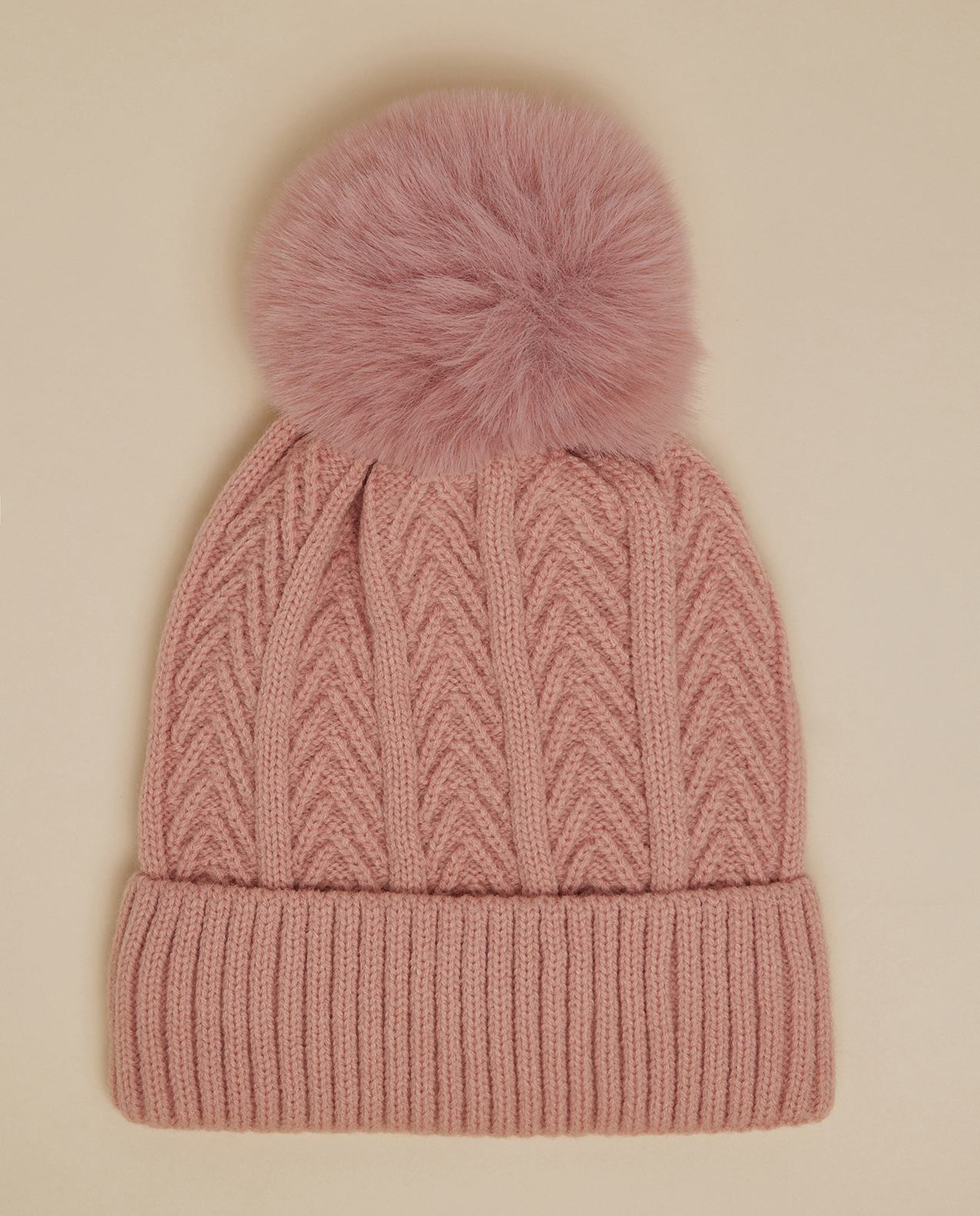 Knitted Beanie with Pom-Pom