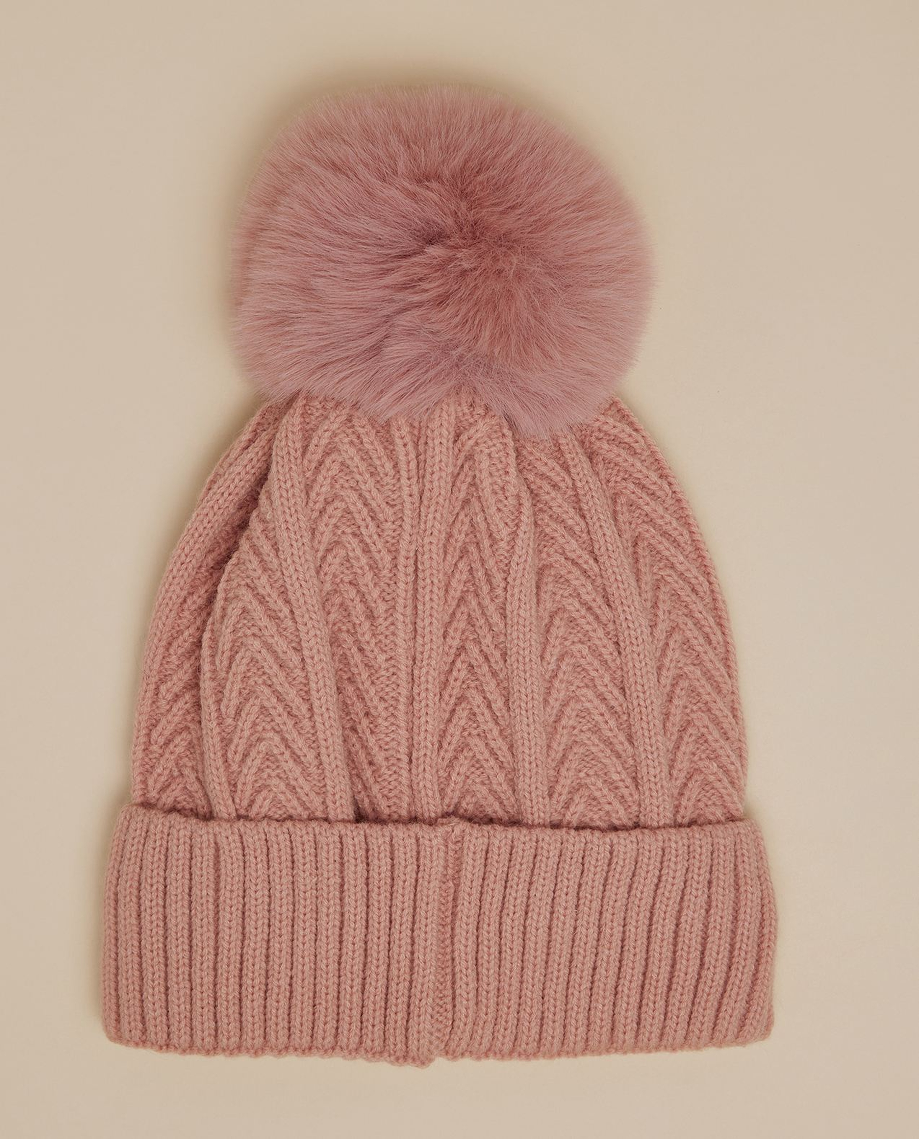 Knitted Beanie with Pom-Pom