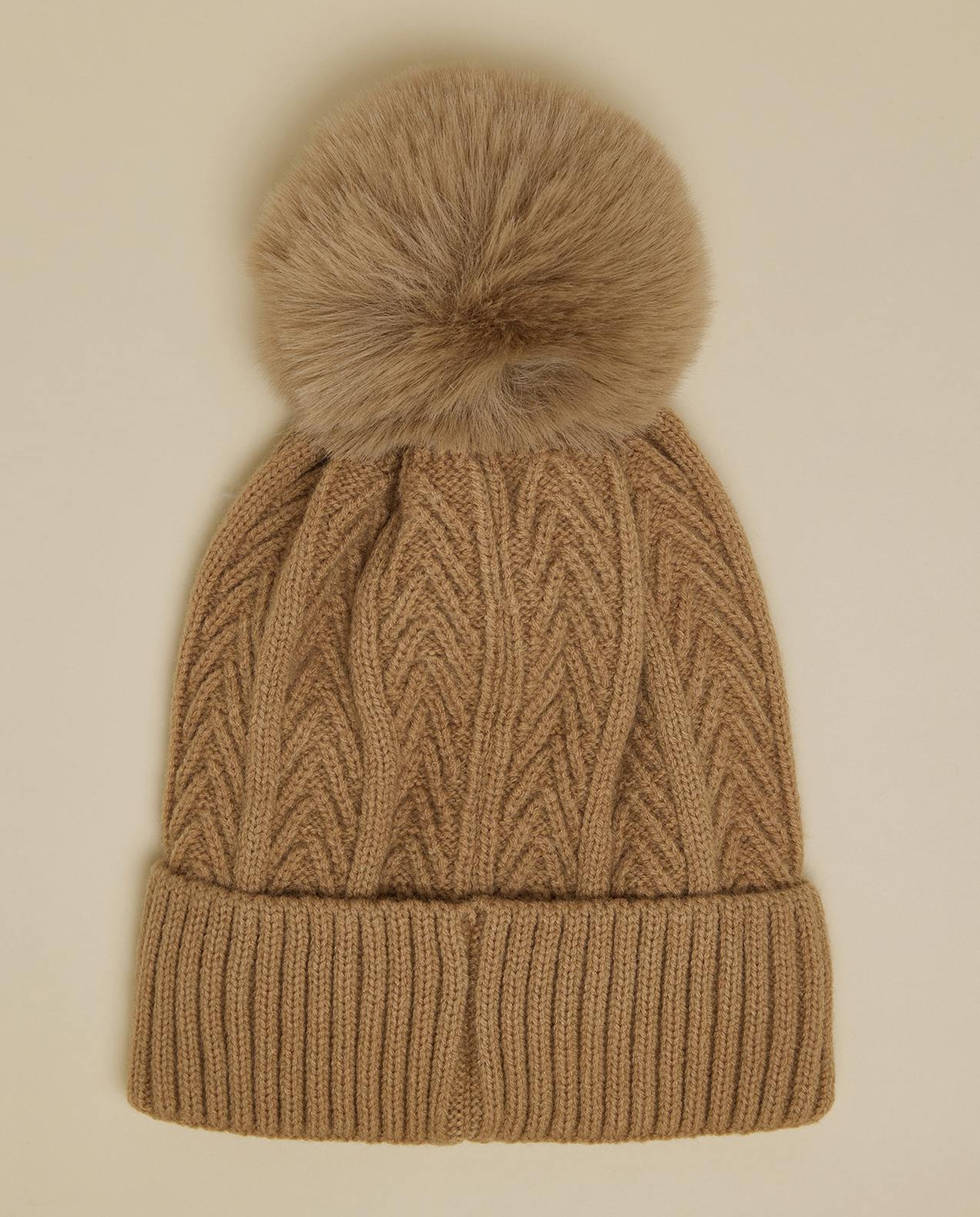 Knitted Beanie with Pom-Pom