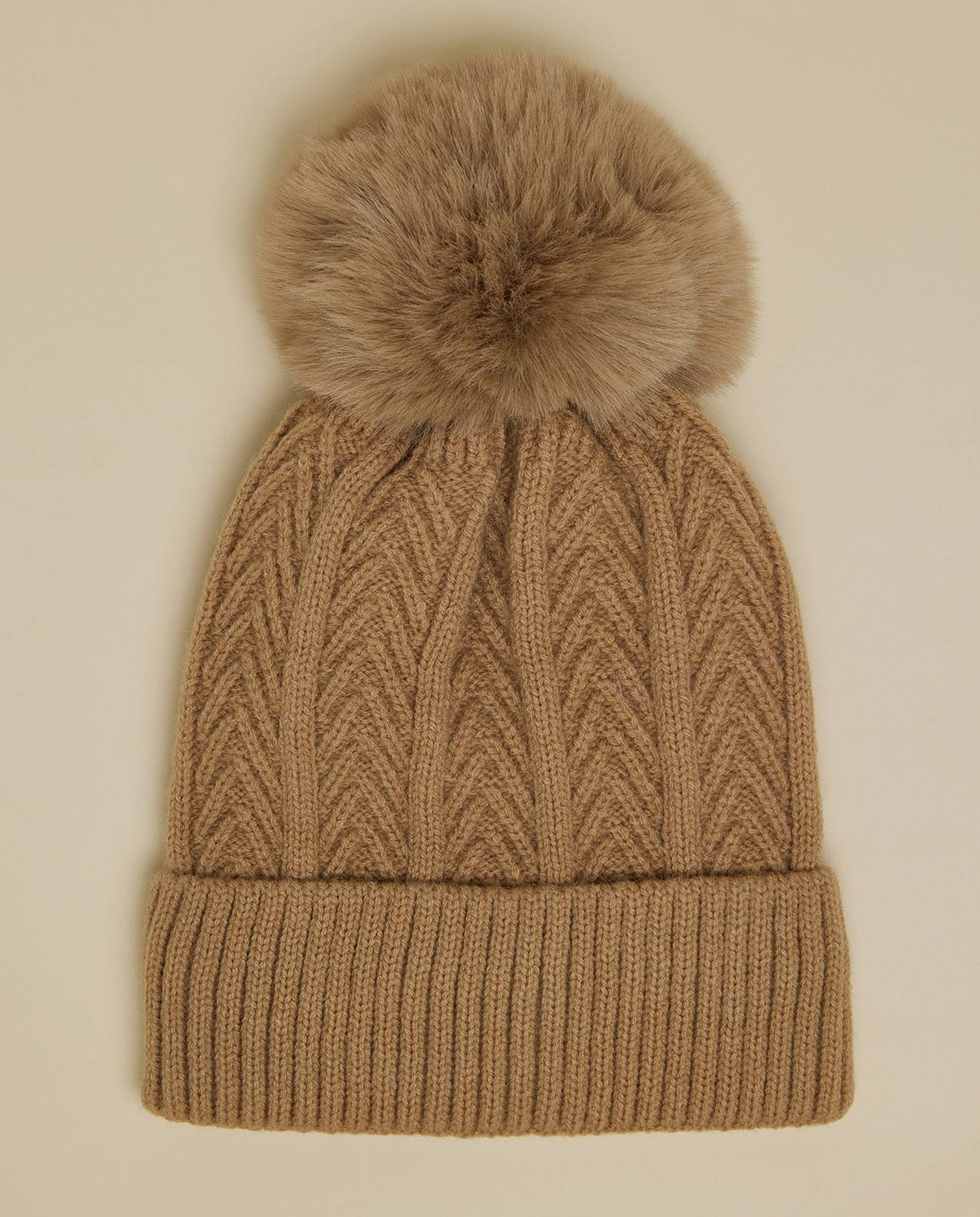 Knitted Beanie with Pom-Pom