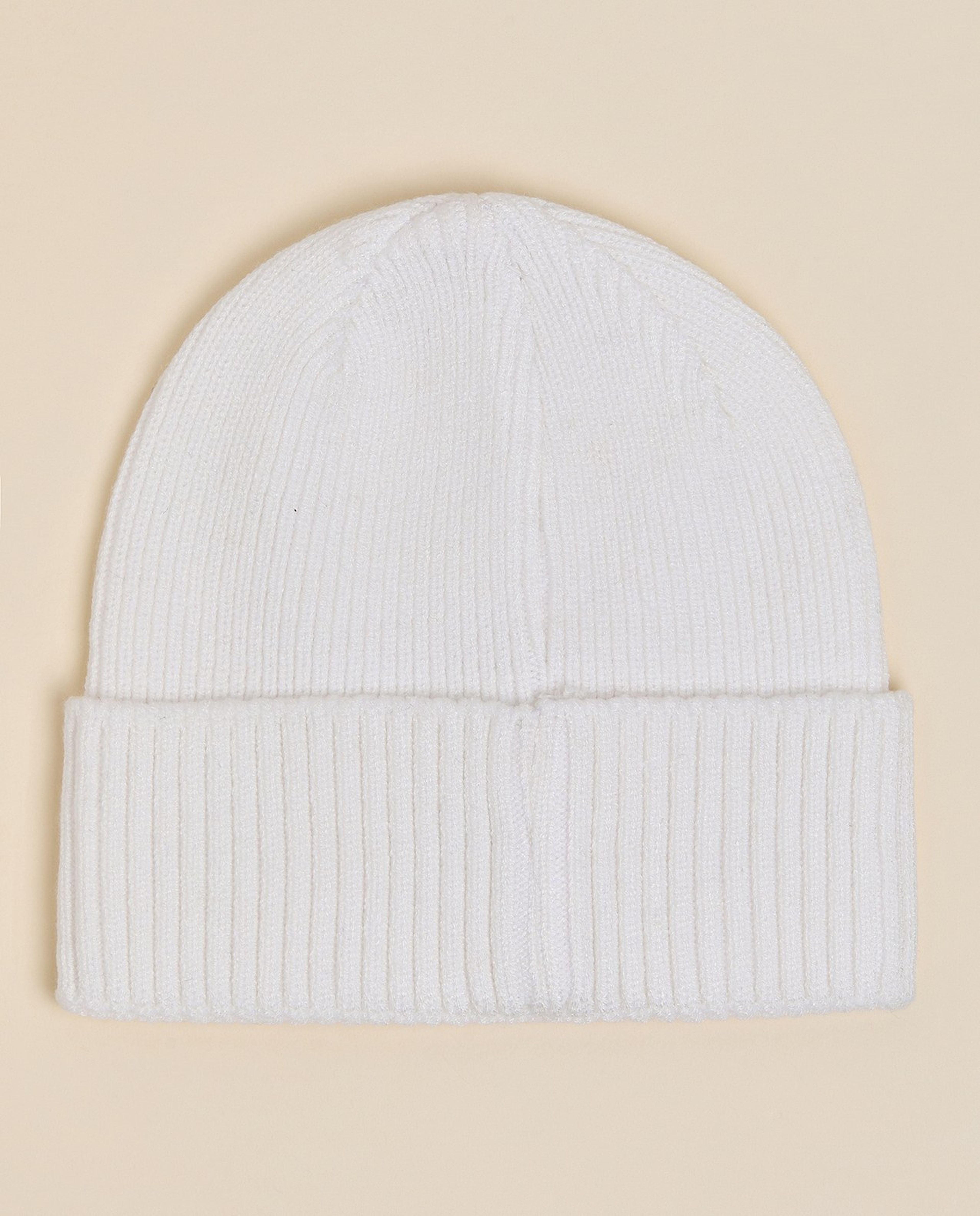 Ribbed Foldover Beanie