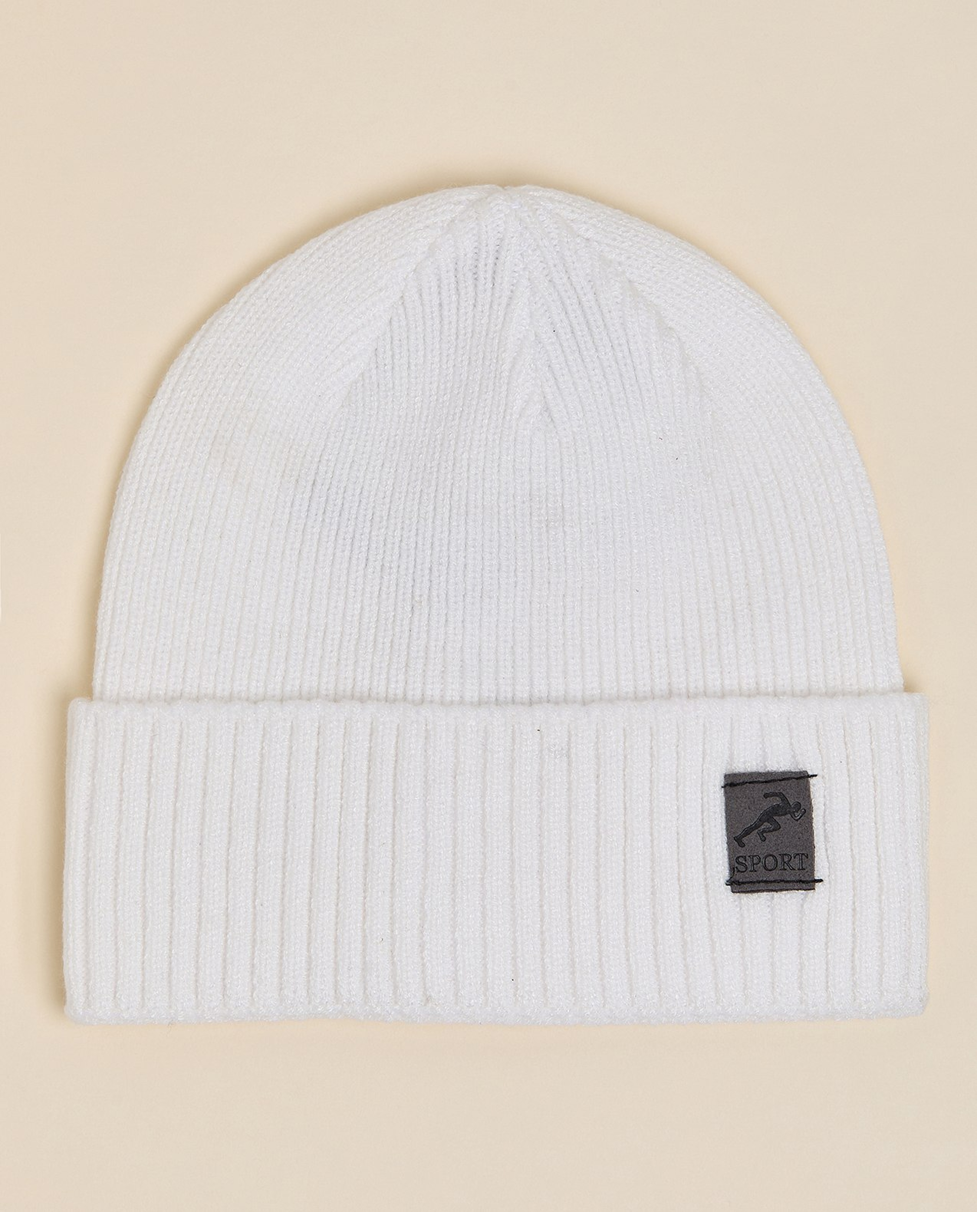 Ribbed Foldover Beanie