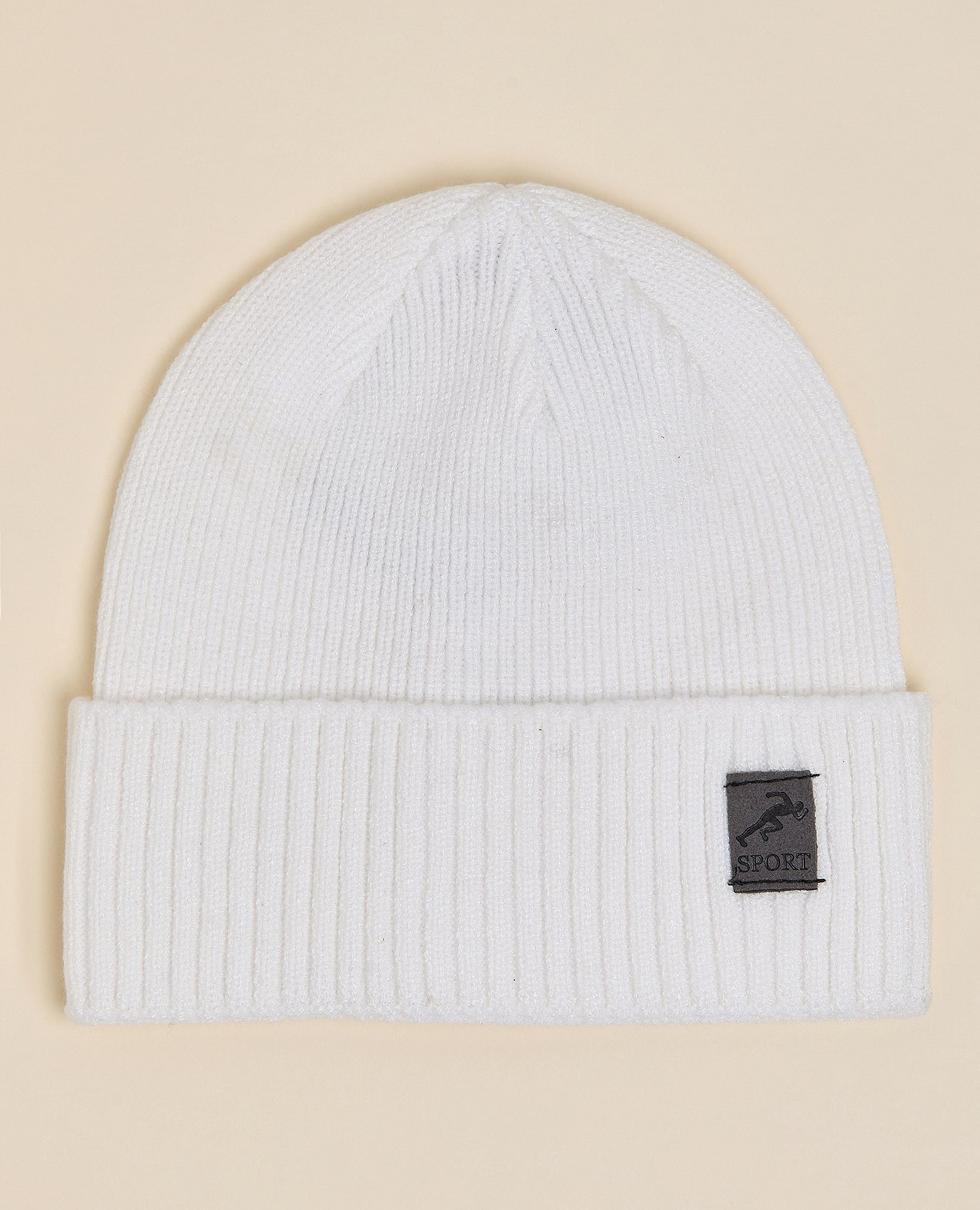Ribbed Foldover Beanie