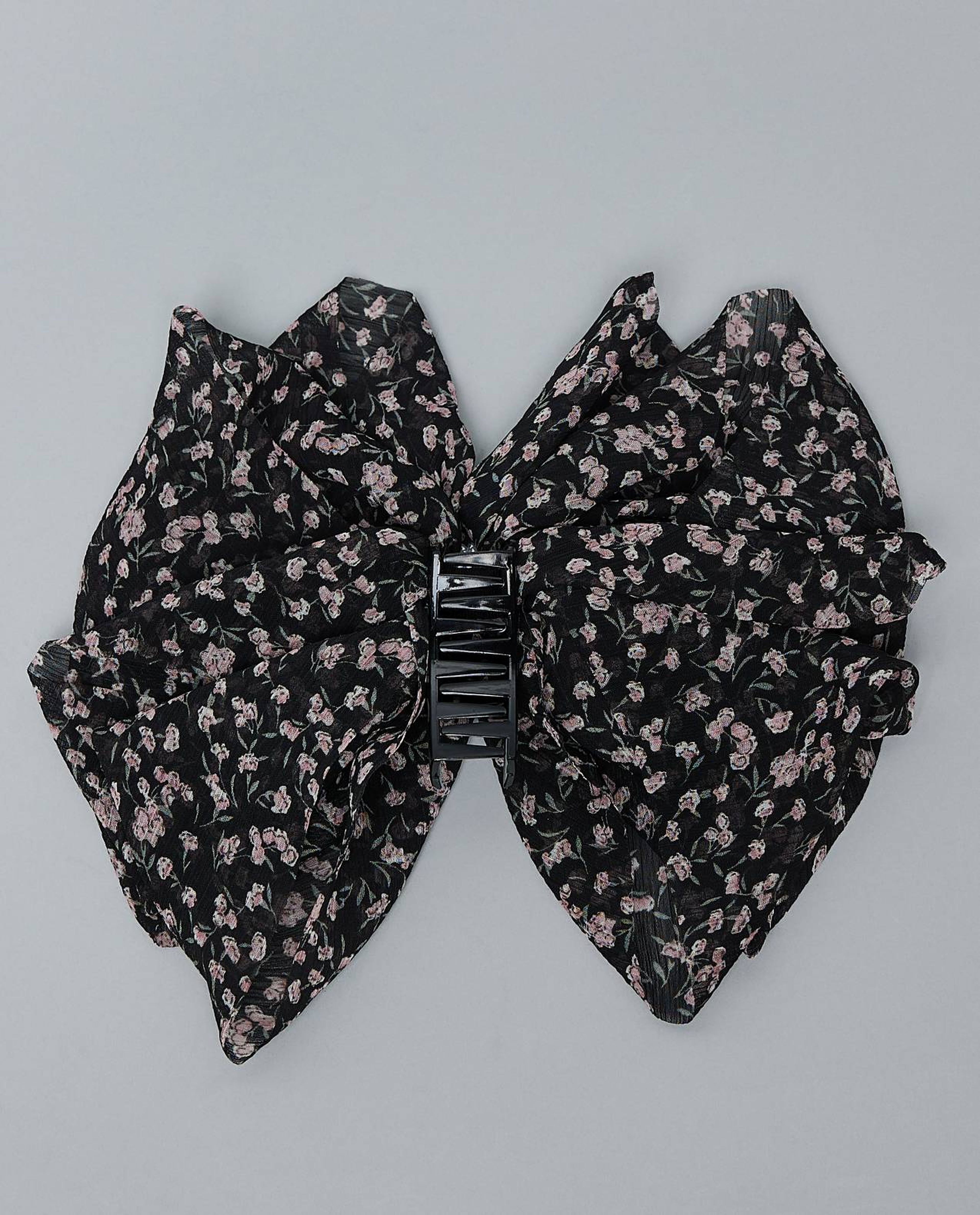 Floral Print Bow Hair Clip