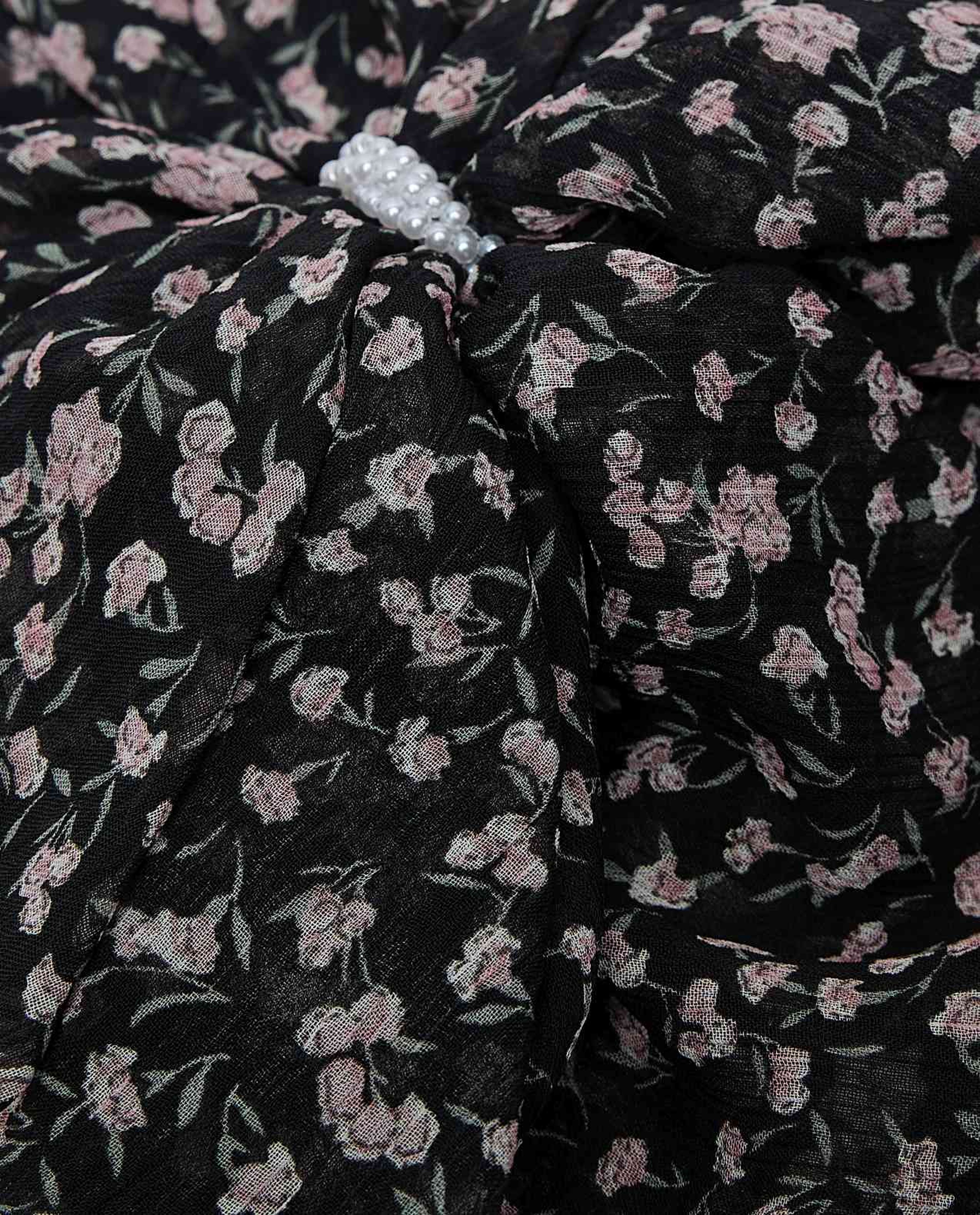 Floral Print Bow Hair Clip