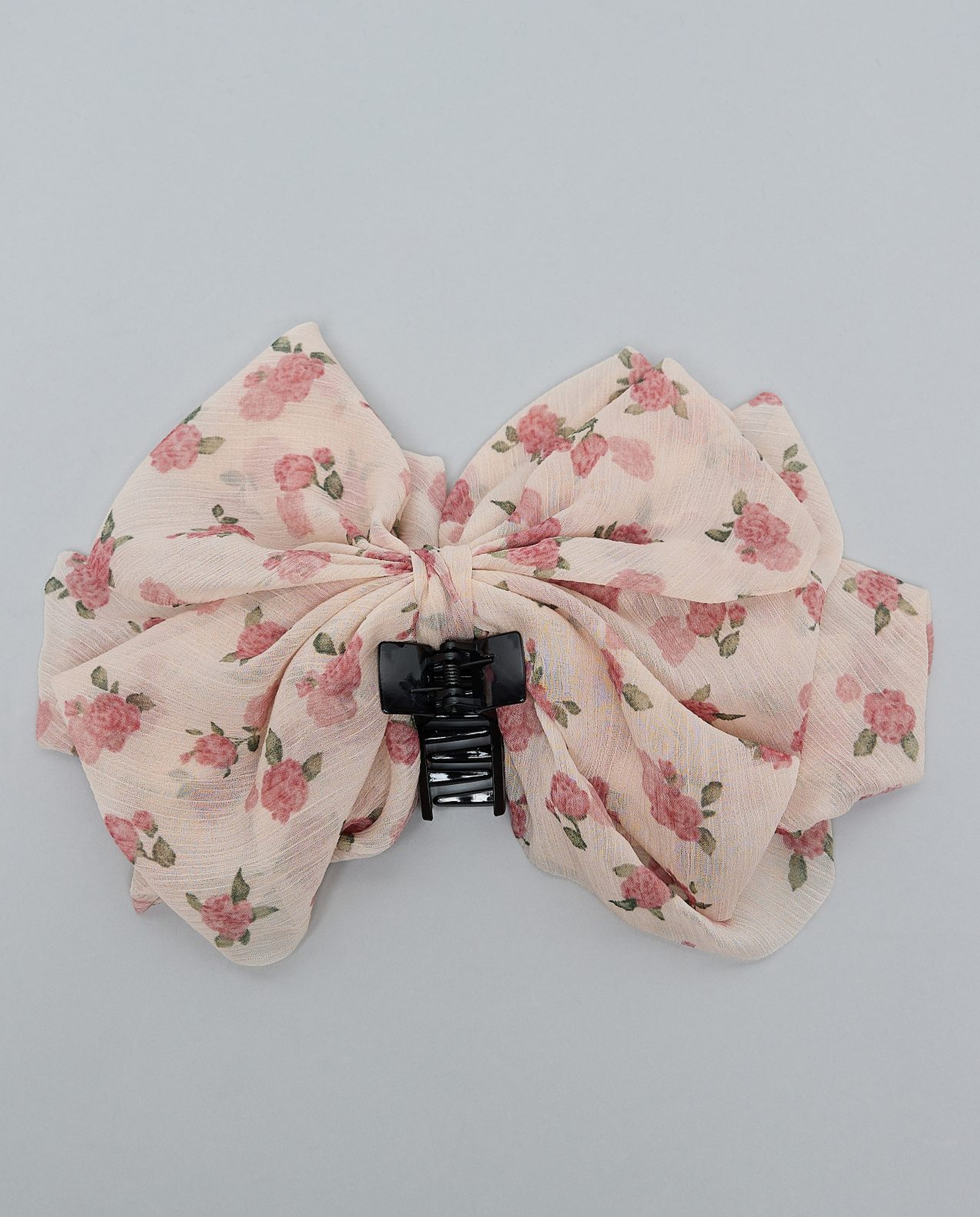 Floral Print Bow Hair Clip