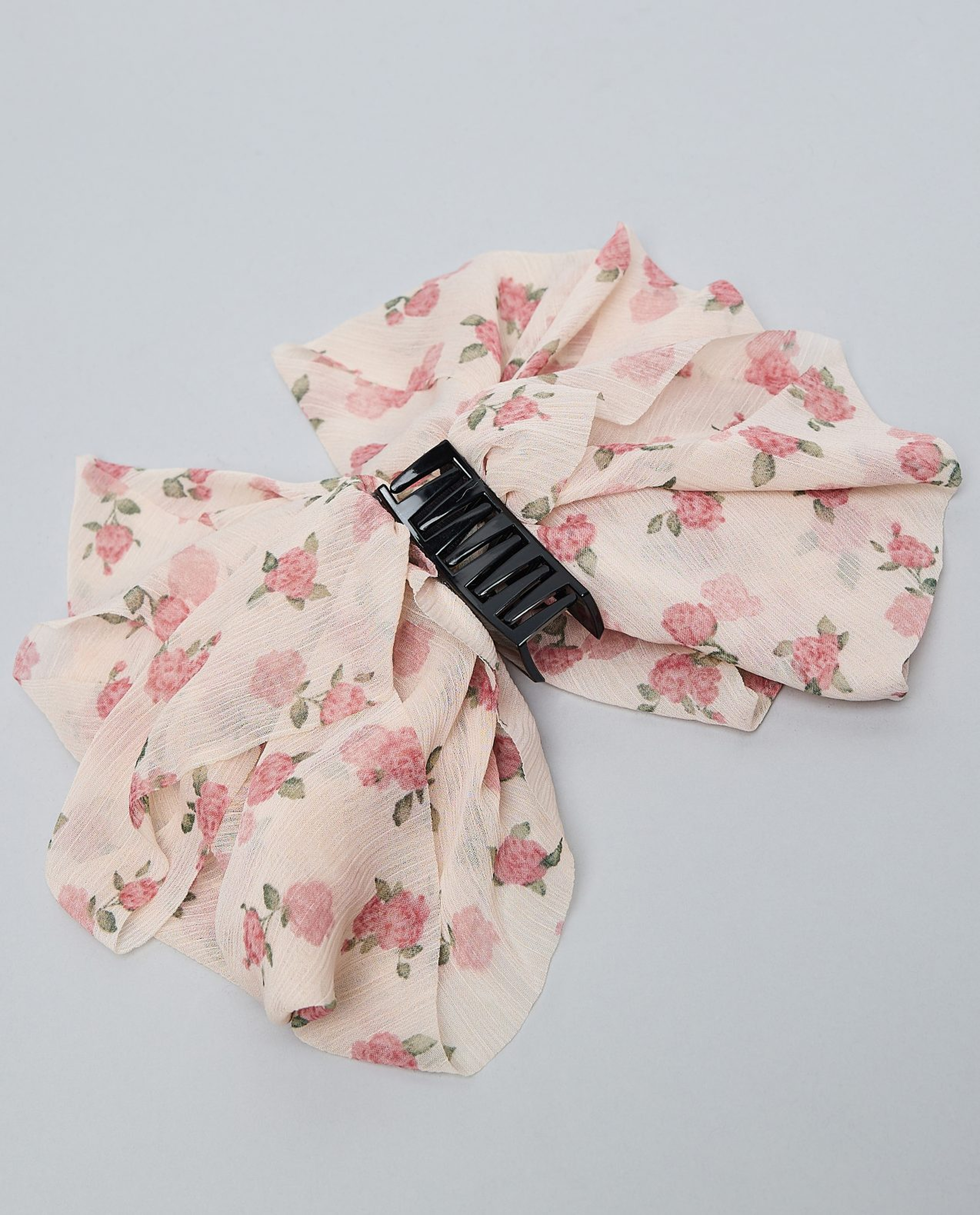 Floral Print Bow Hair Clip