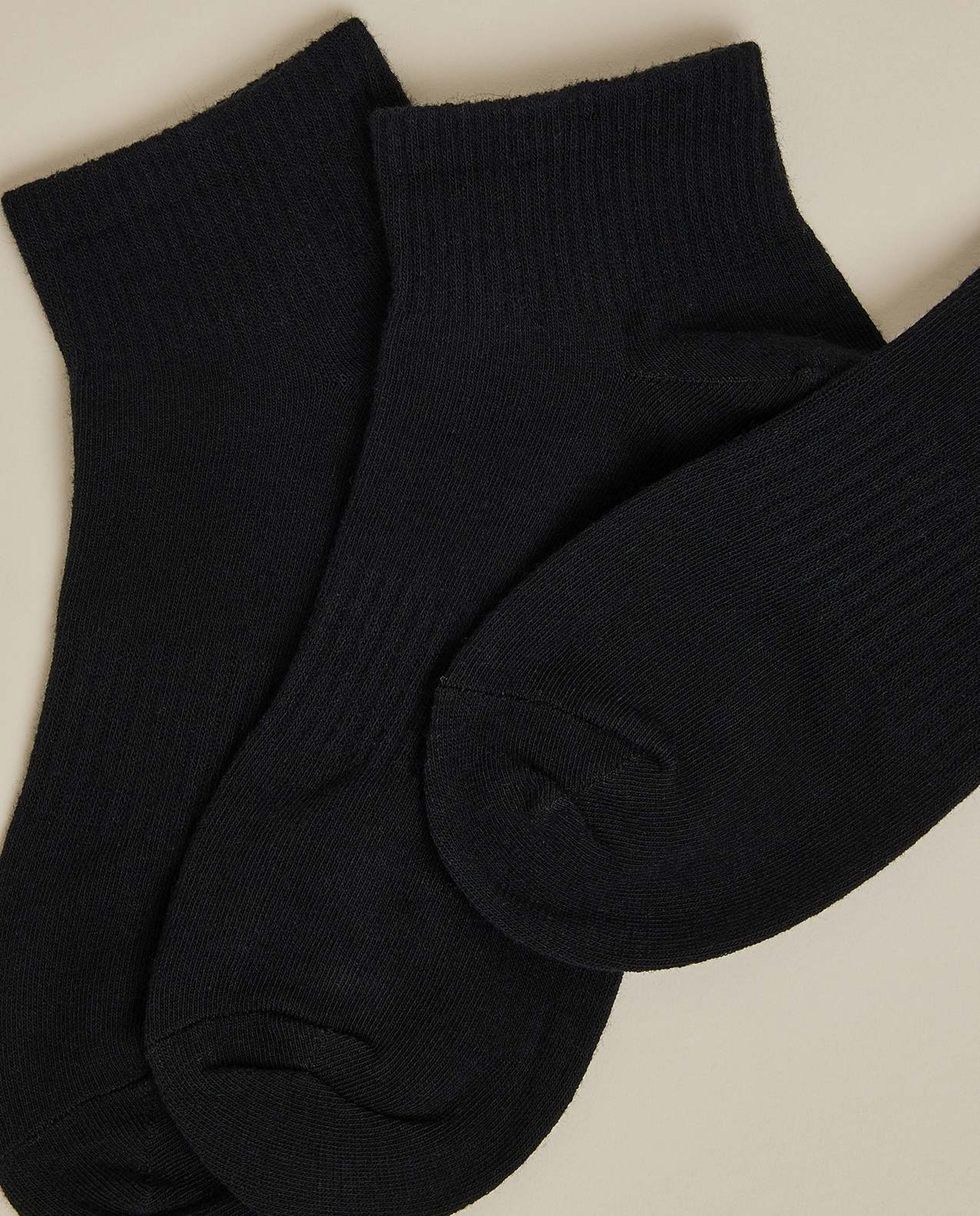 3 Pack Solid Ankle Socks
