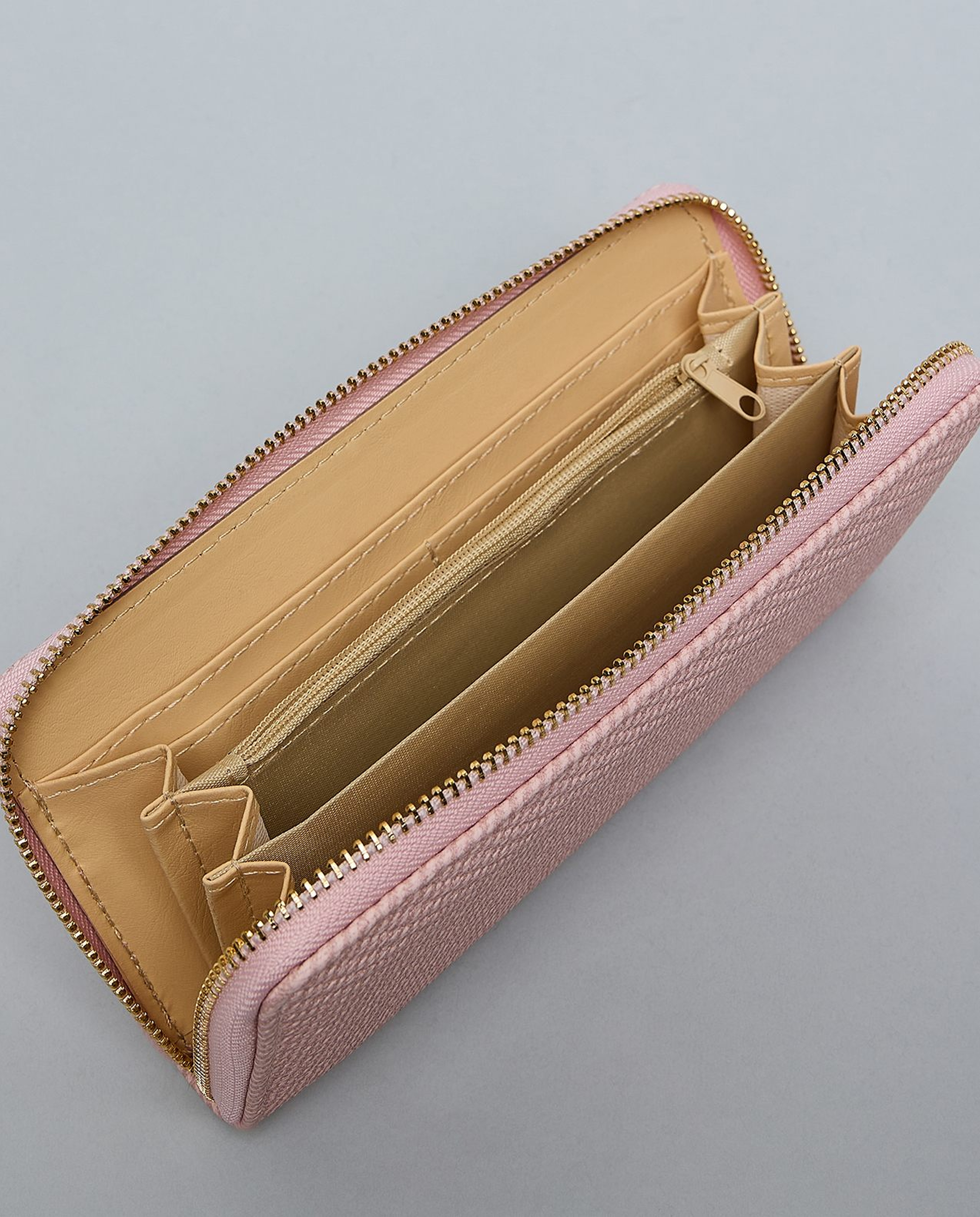 Textured Long Wallet