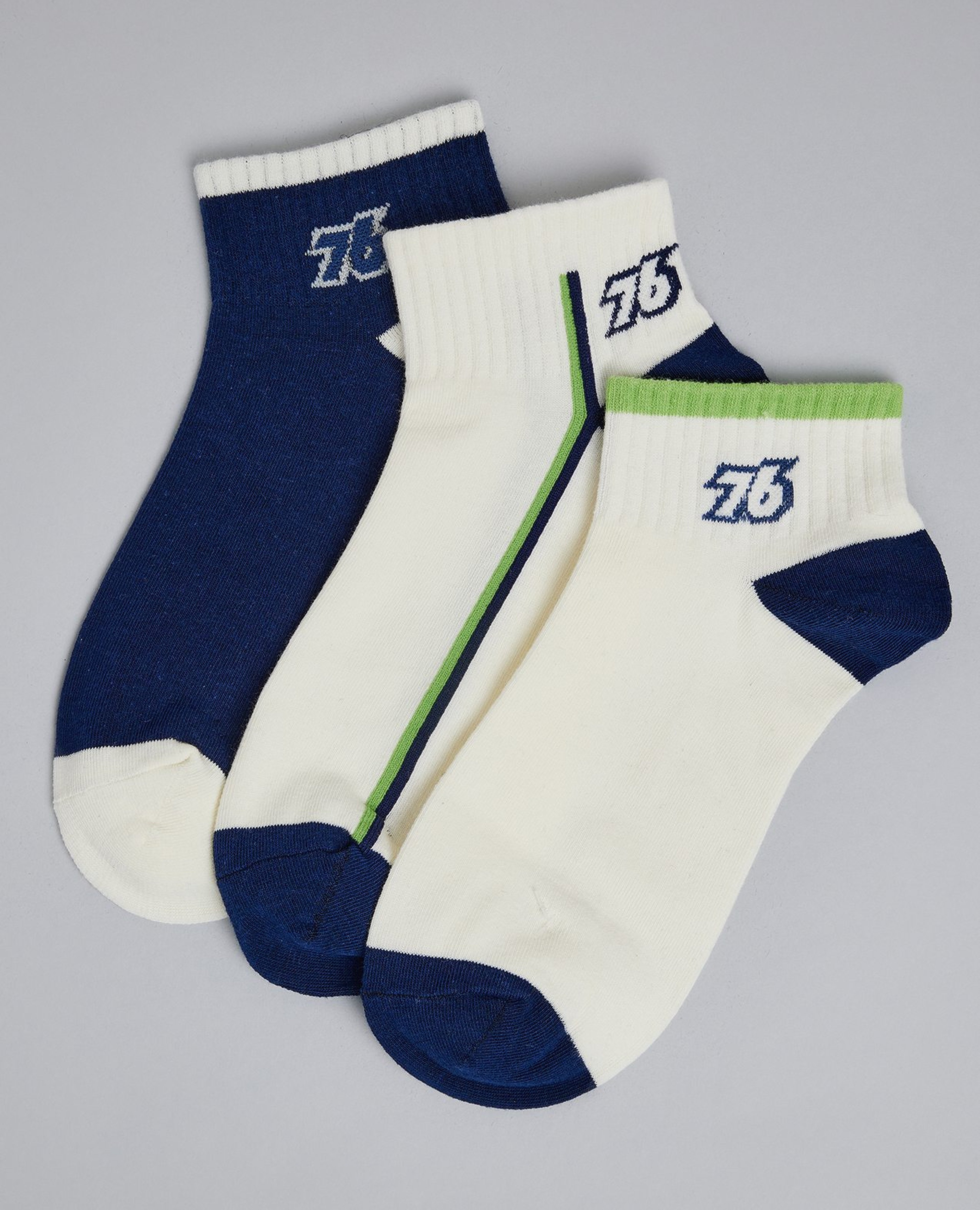 3 Pack Patterned Ankle Socks