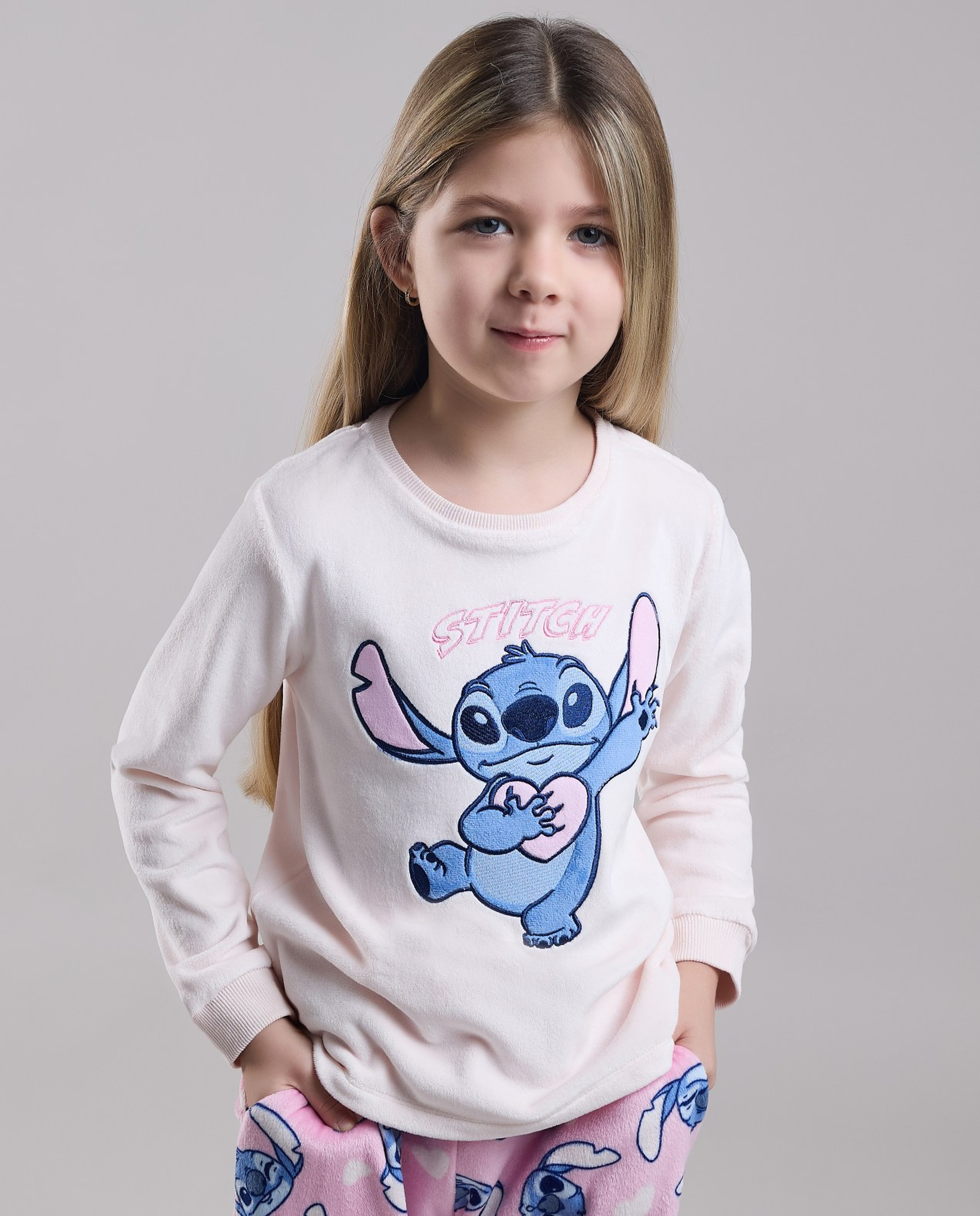 Stitch Embroidered Pyjama Set