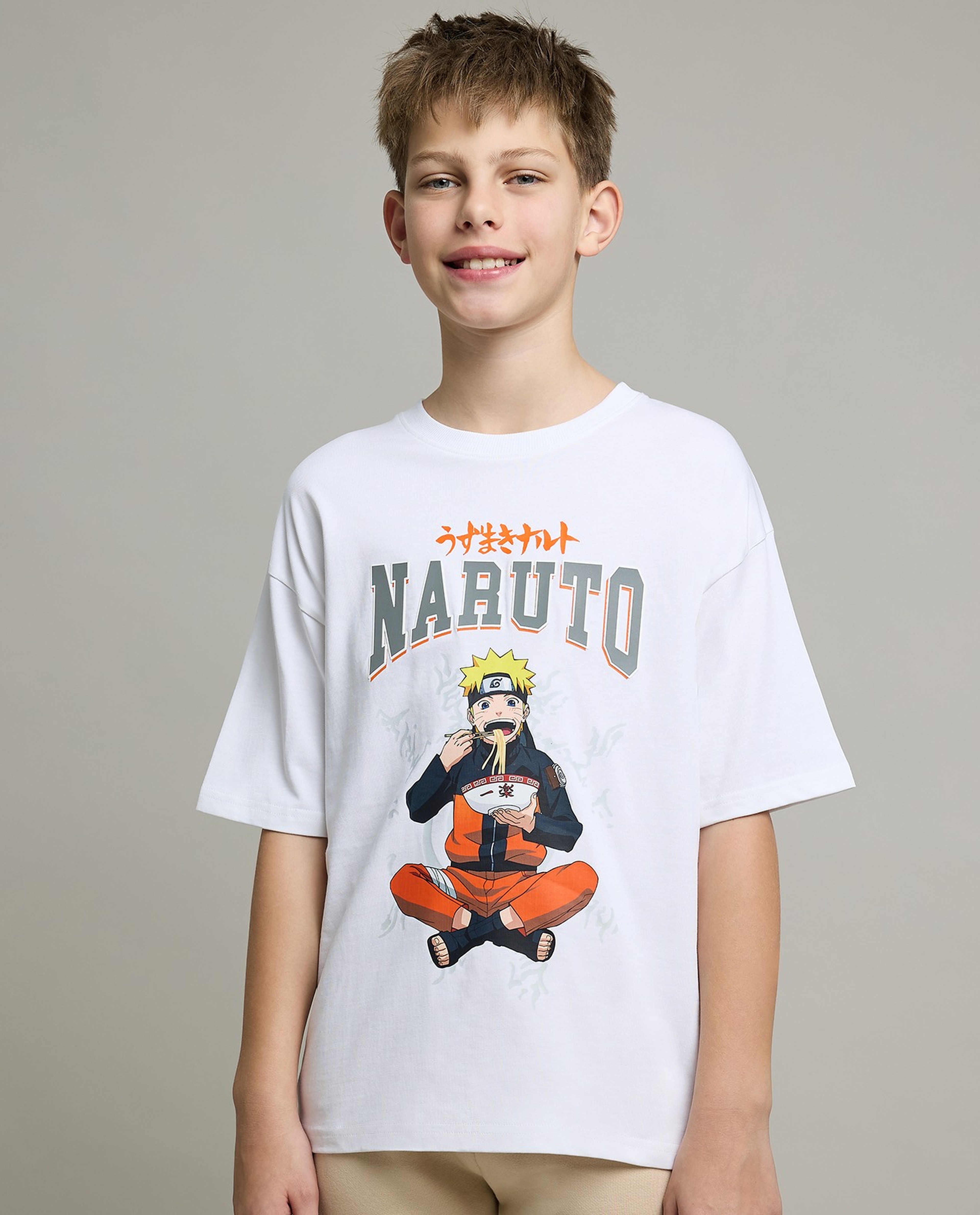 Printed T-Shirt with Crew Neck and Short Sleeves