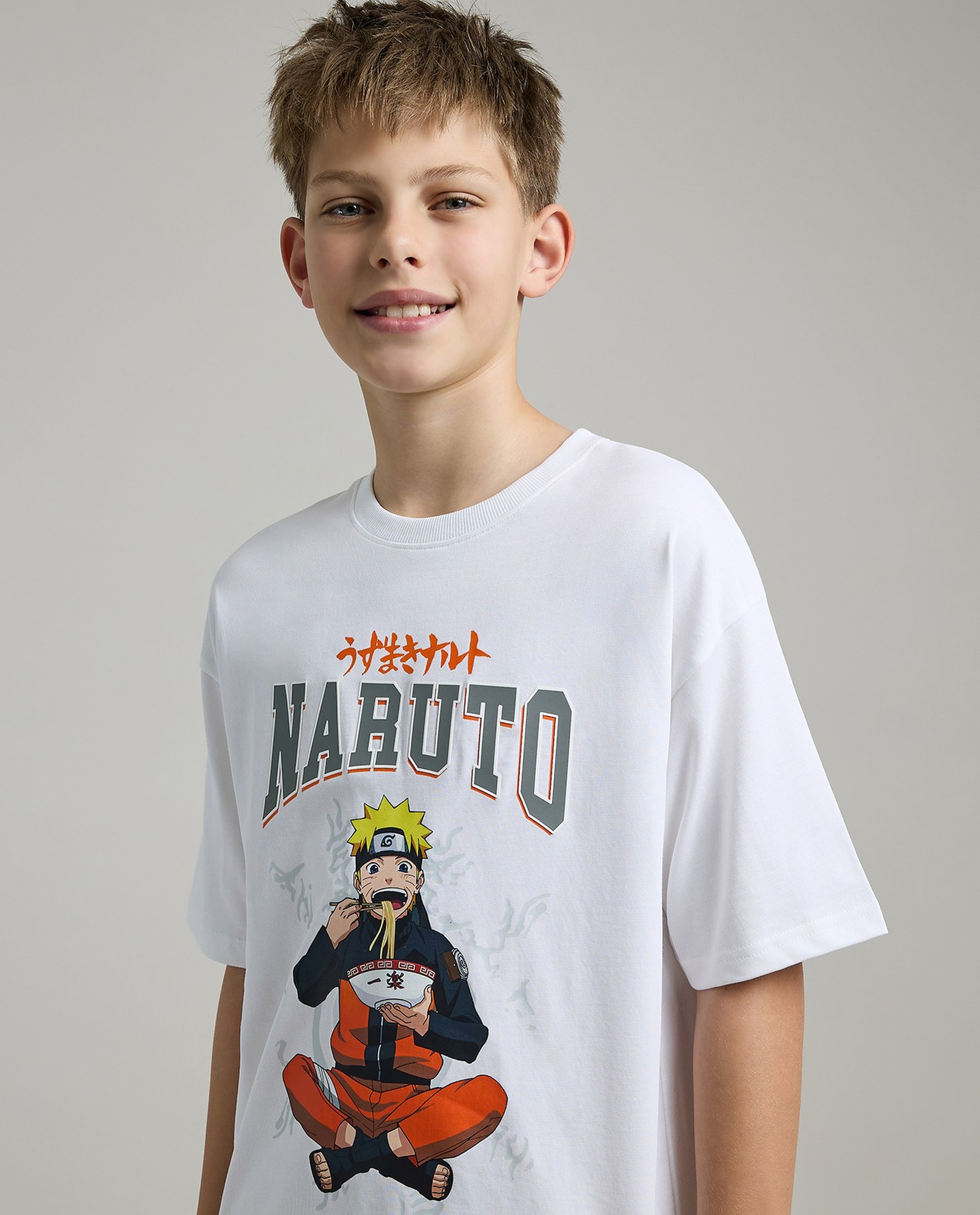 Printed T-Shirt with Crew Neck and Short Sleeves