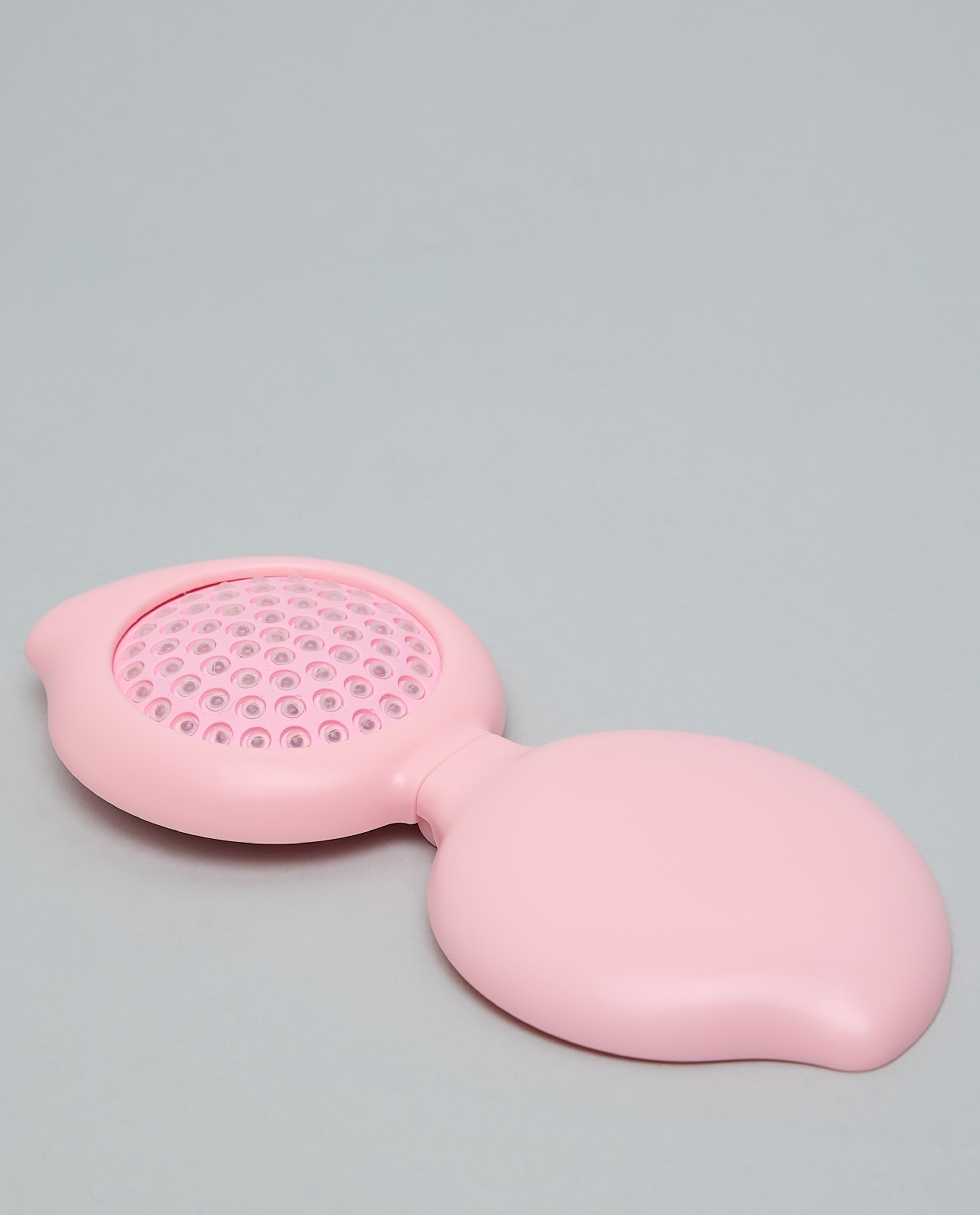 Compact Hairbrush with Foldable Mirror