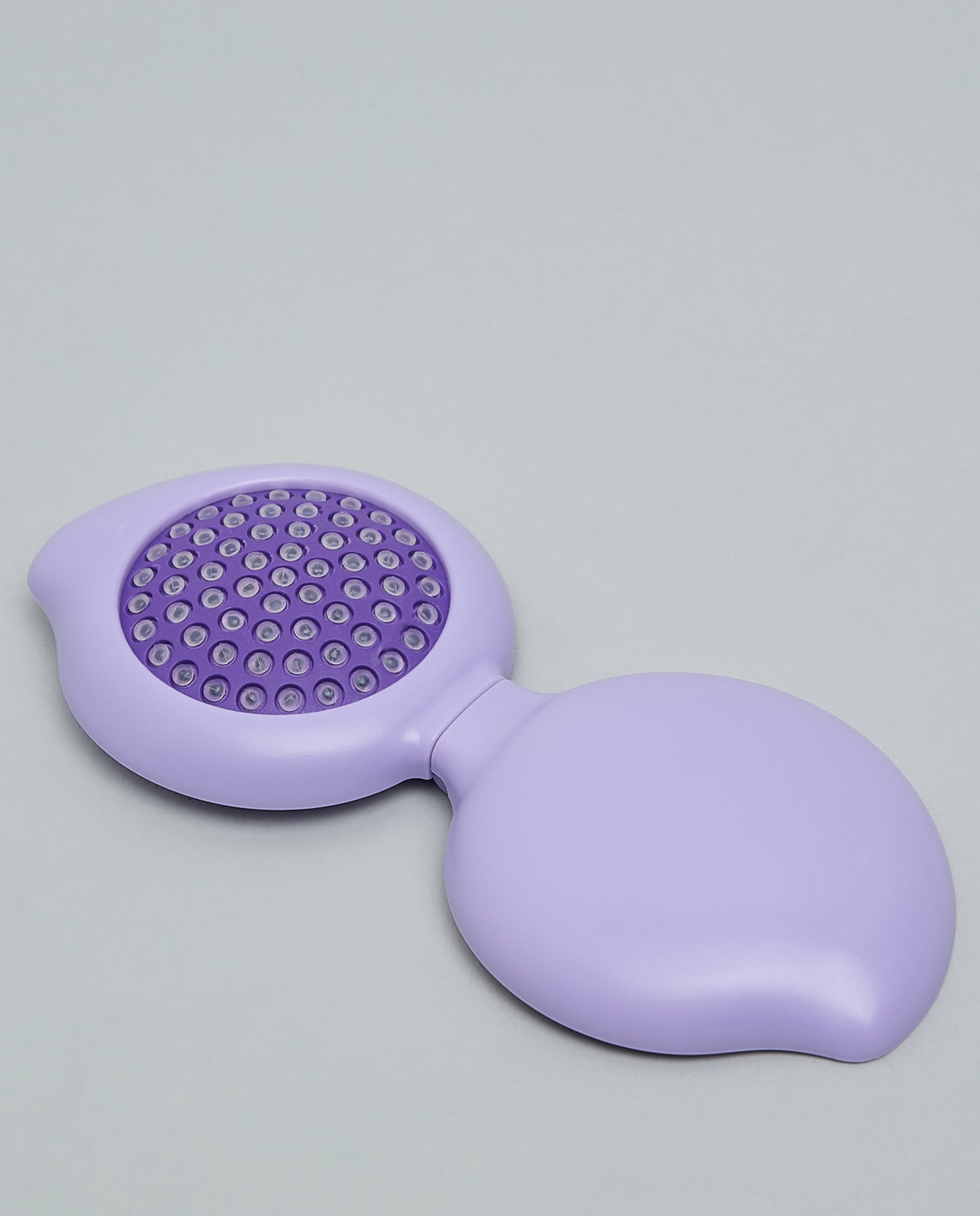 Compact Hairbrush with Foldable Mirror