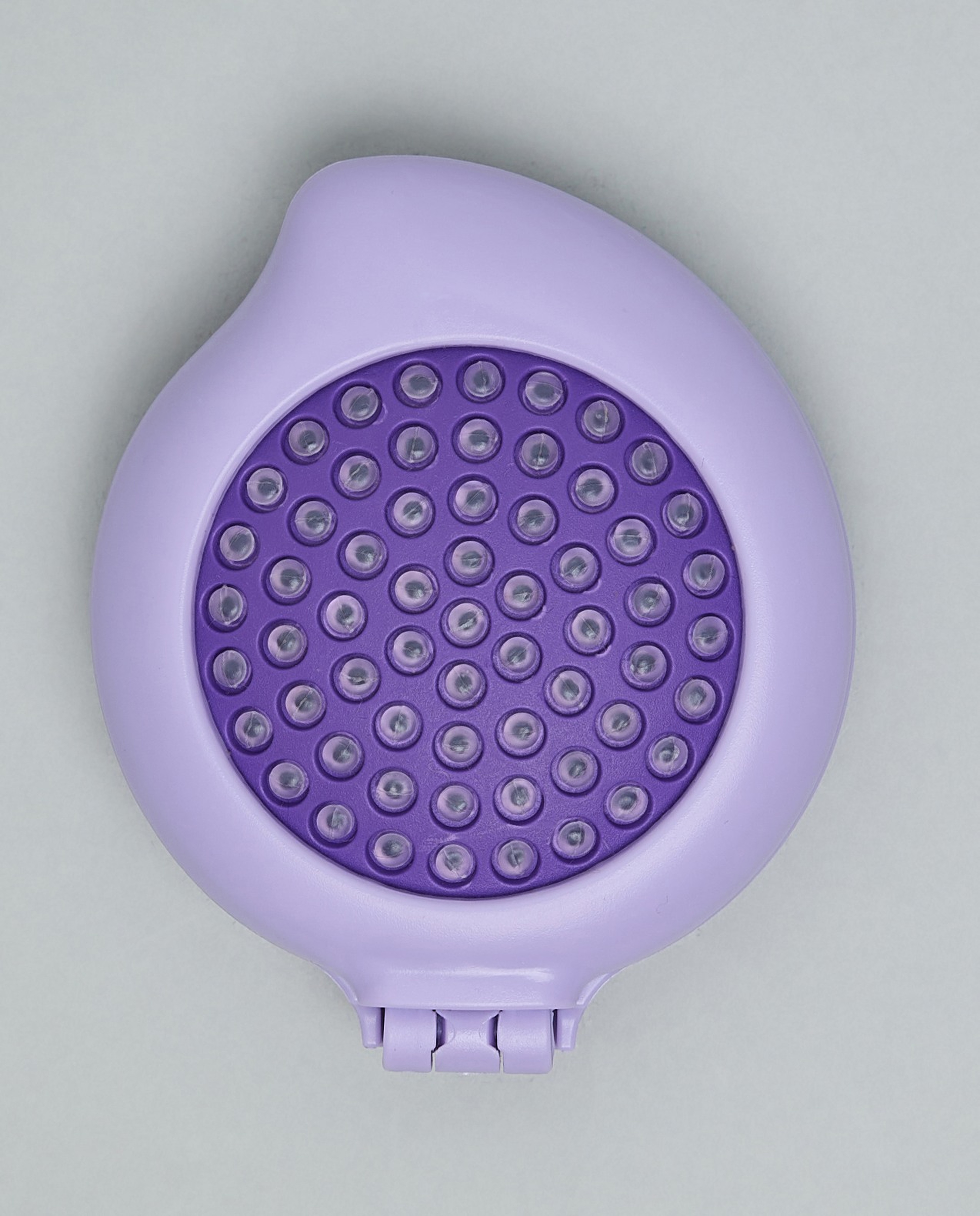 Compact Hairbrush with Foldable Mirror