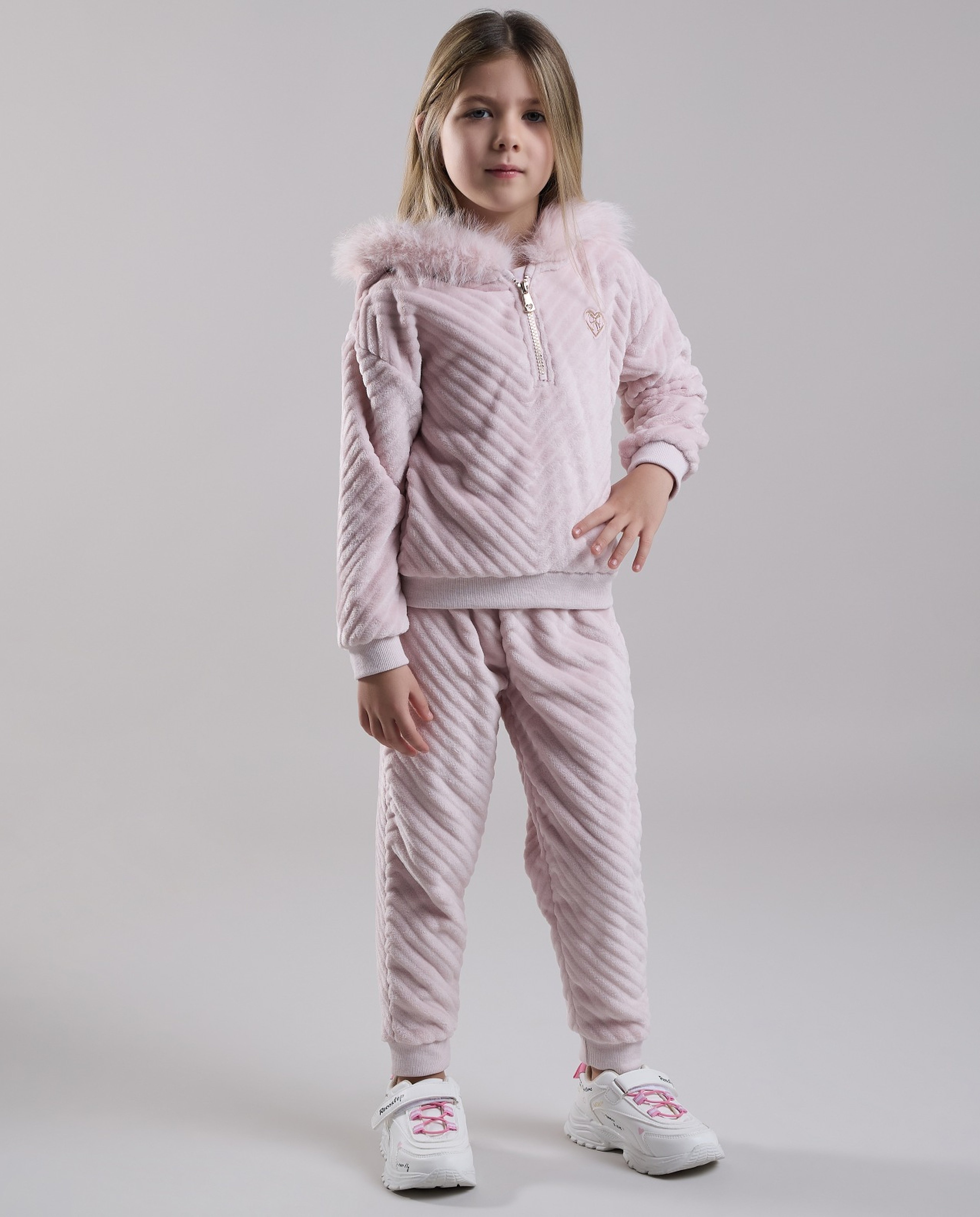 Textured Hooded Clothing Set