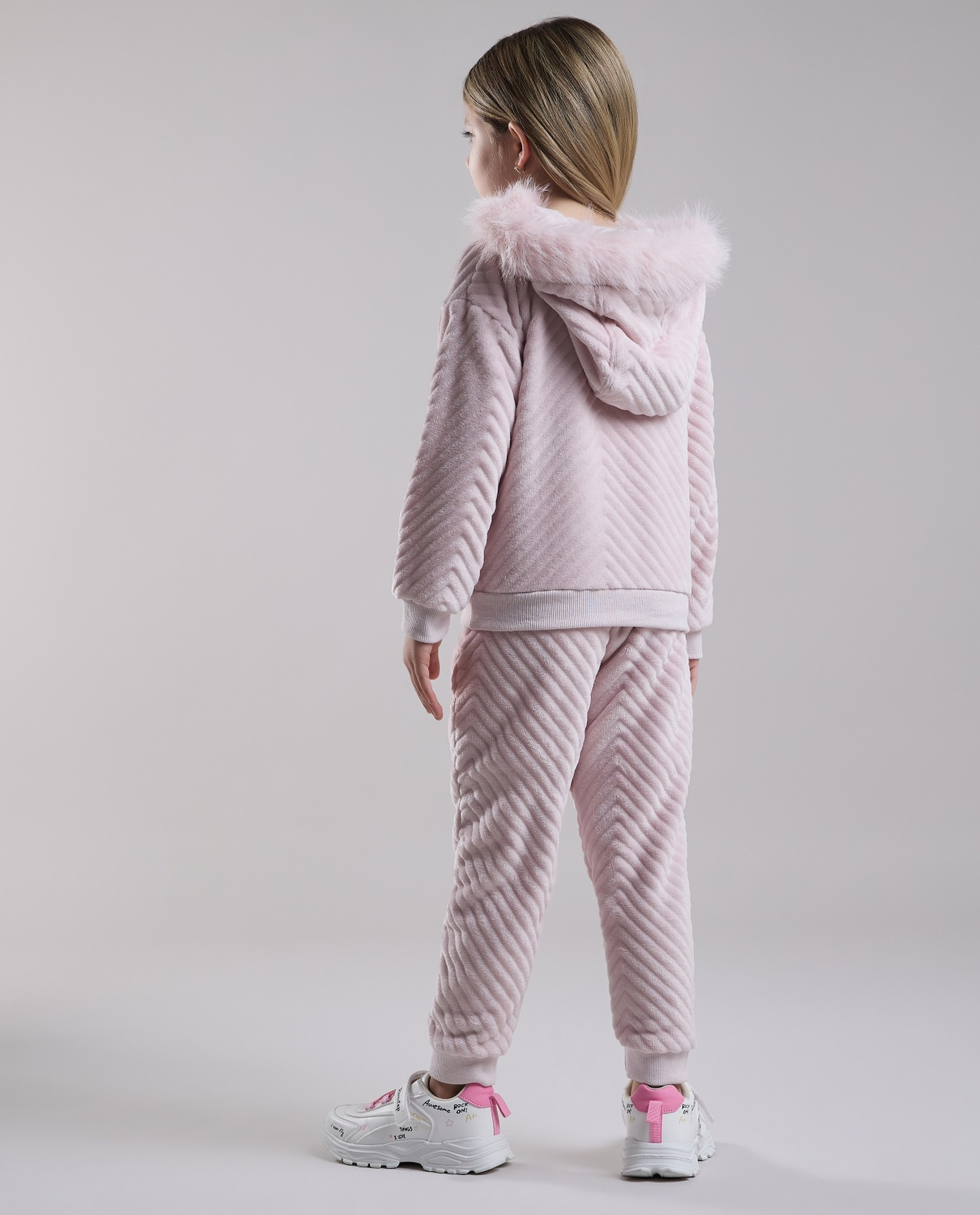 Textured Hooded Clothing Set