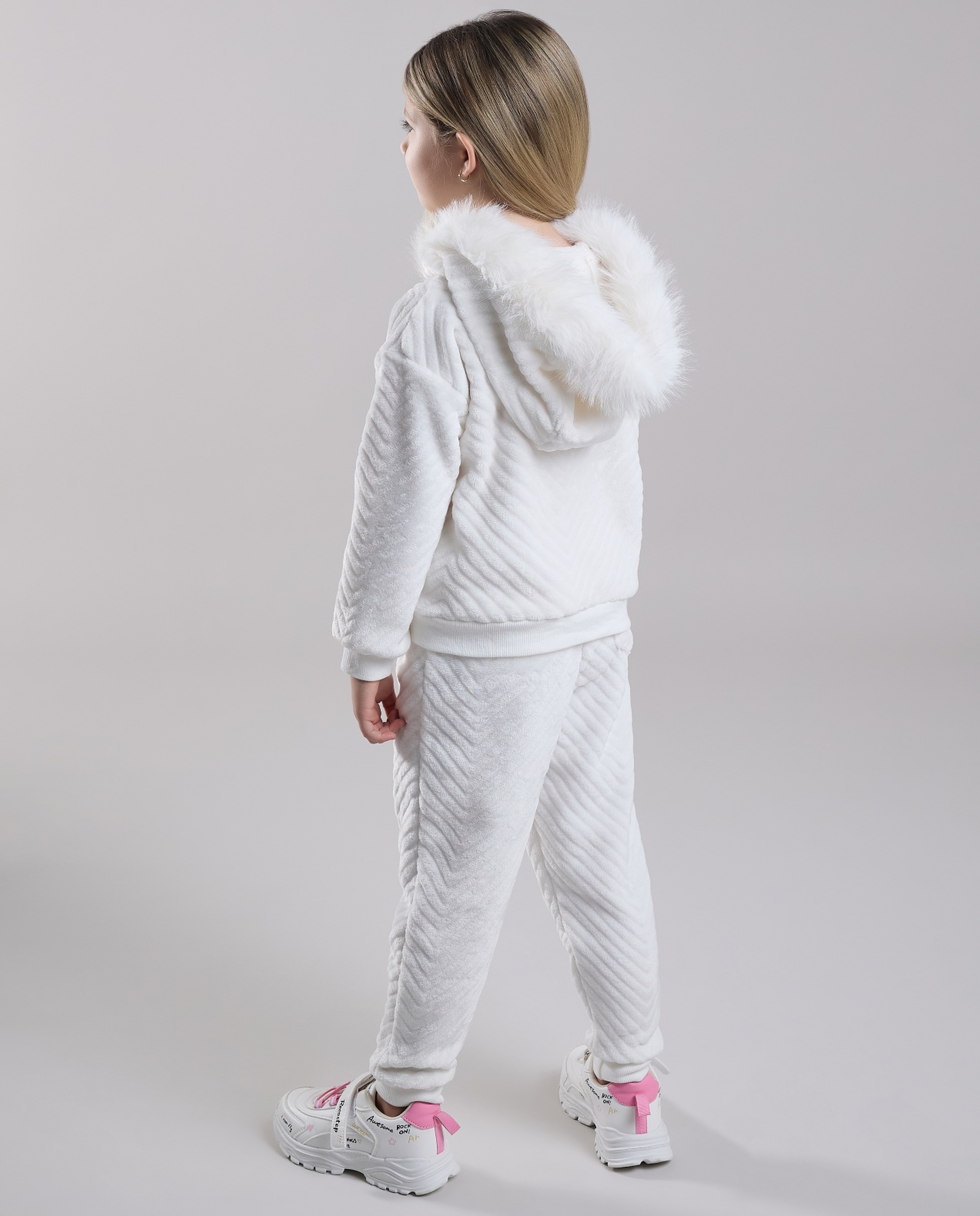 Textured Hooded Clothing Set