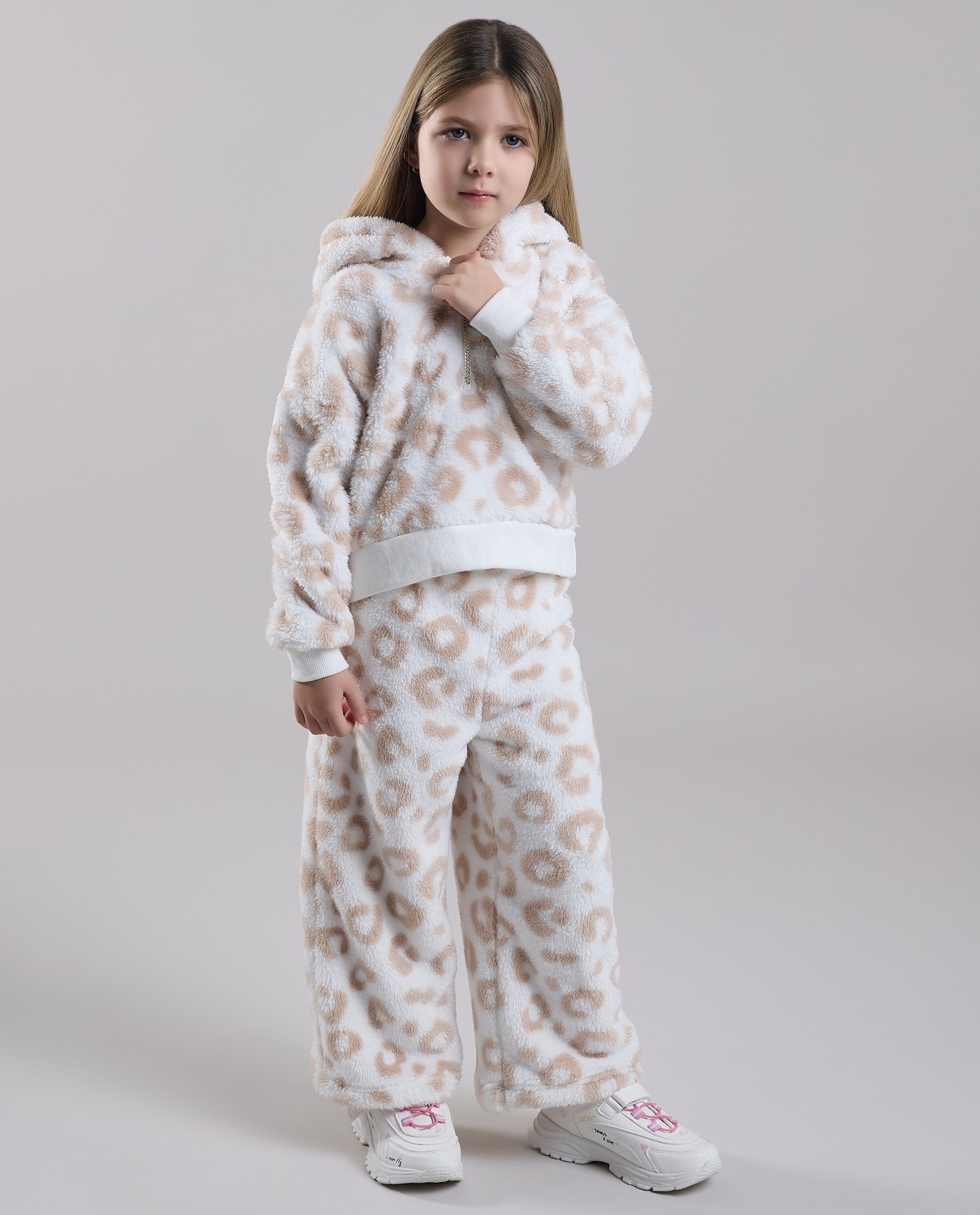 Animal Patterned Hooded Clothing Set