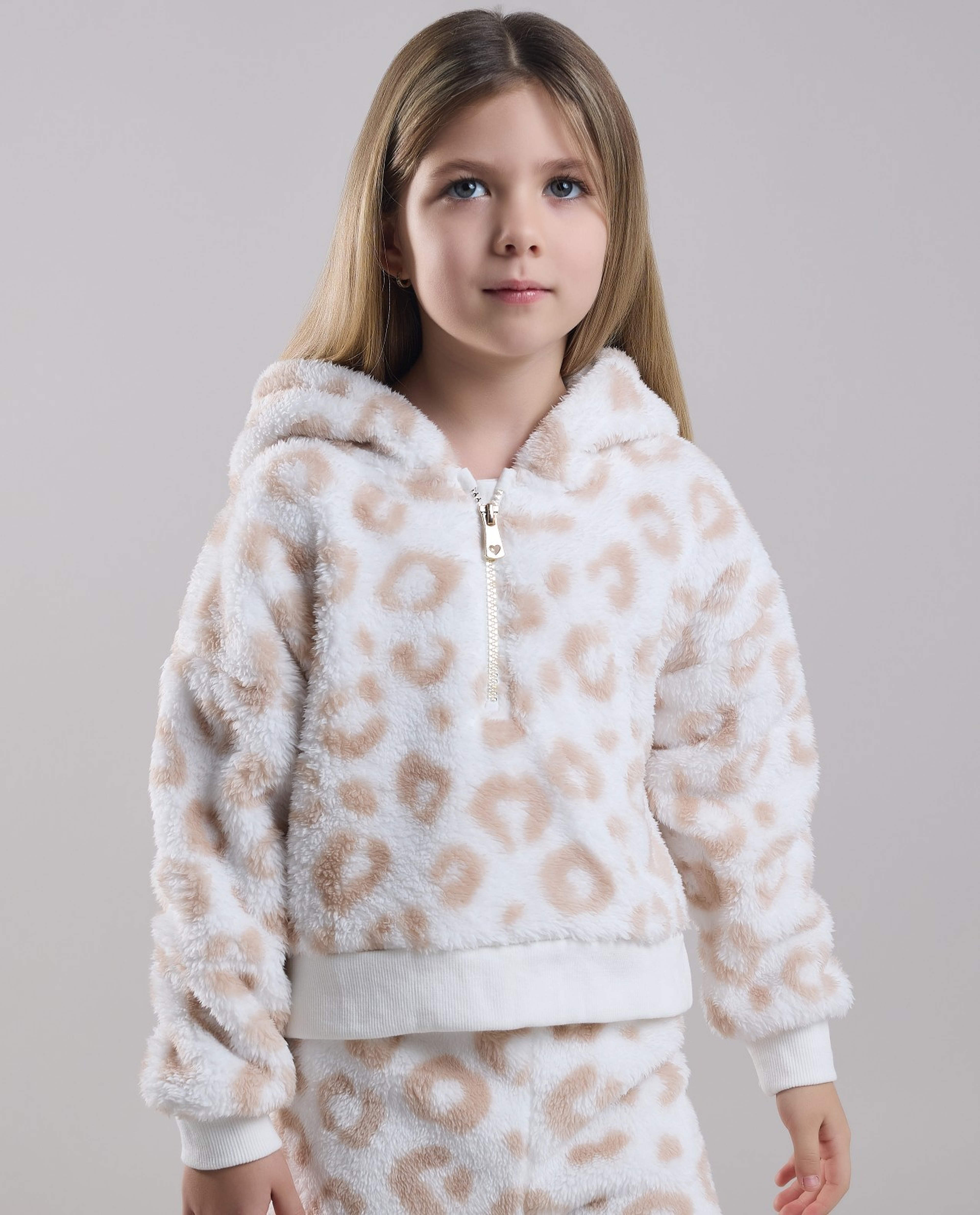 Animal Patterned Hooded Clothing Set