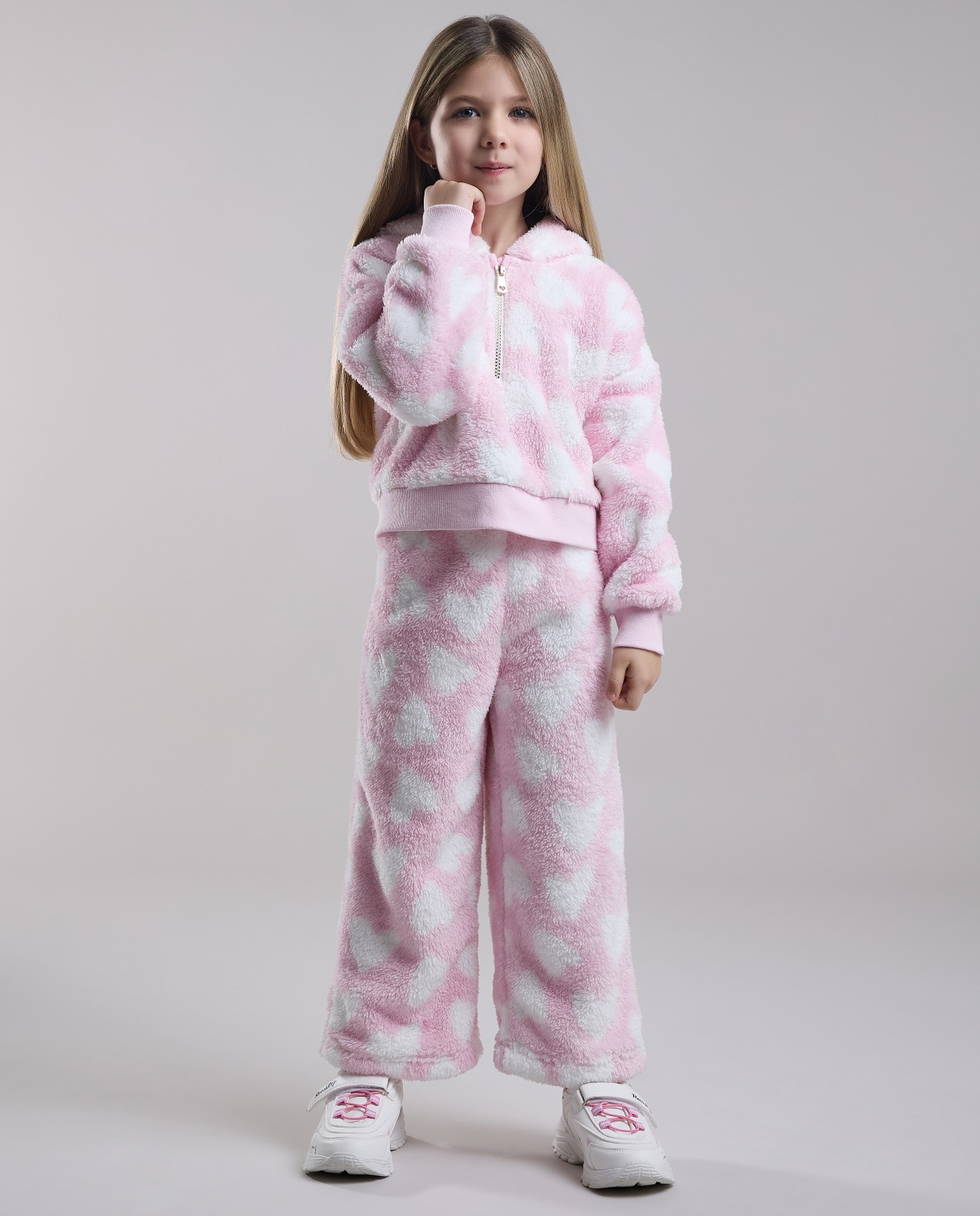 Patterned Hooded Clothing Set