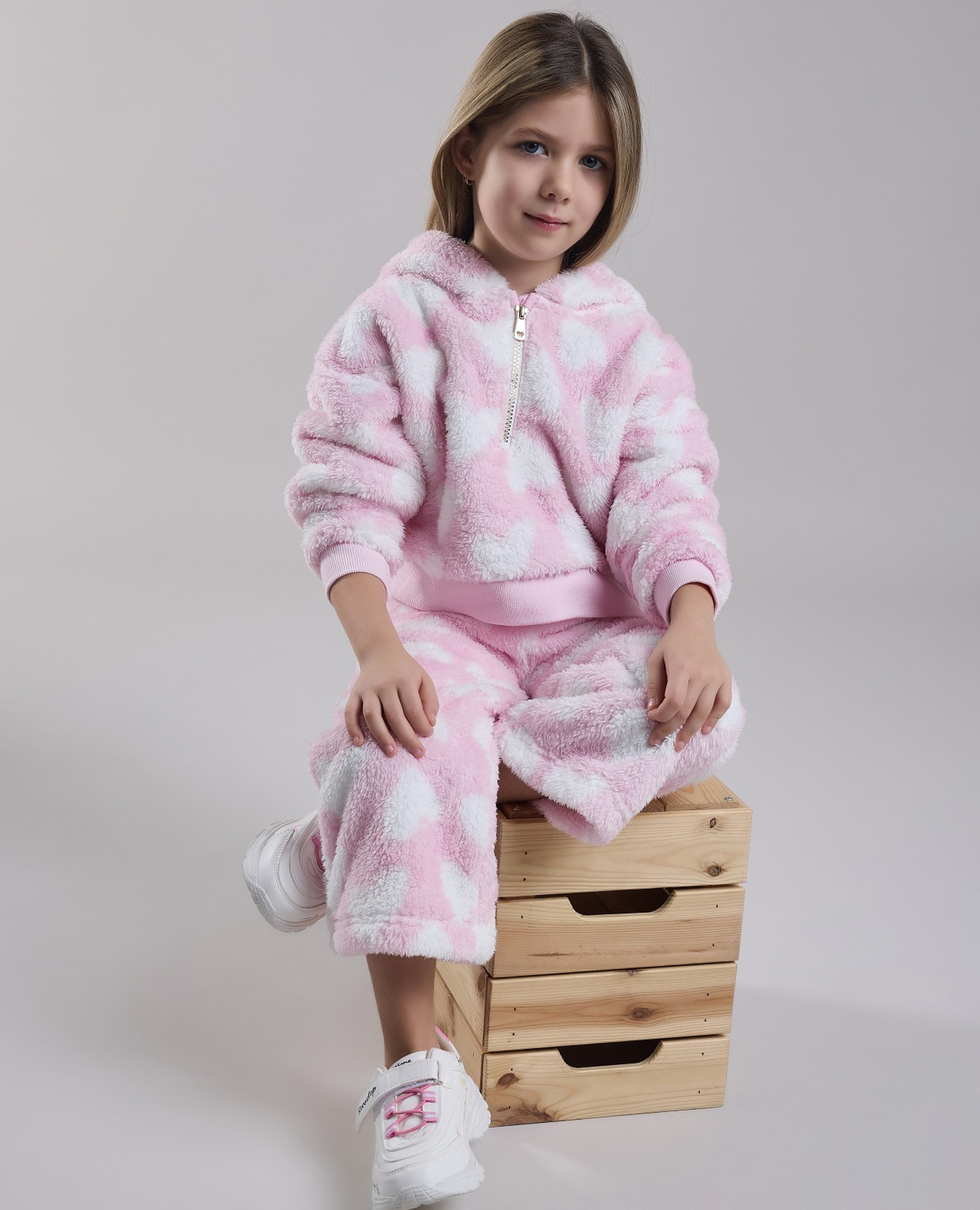 Patterned Hooded Clothing Set